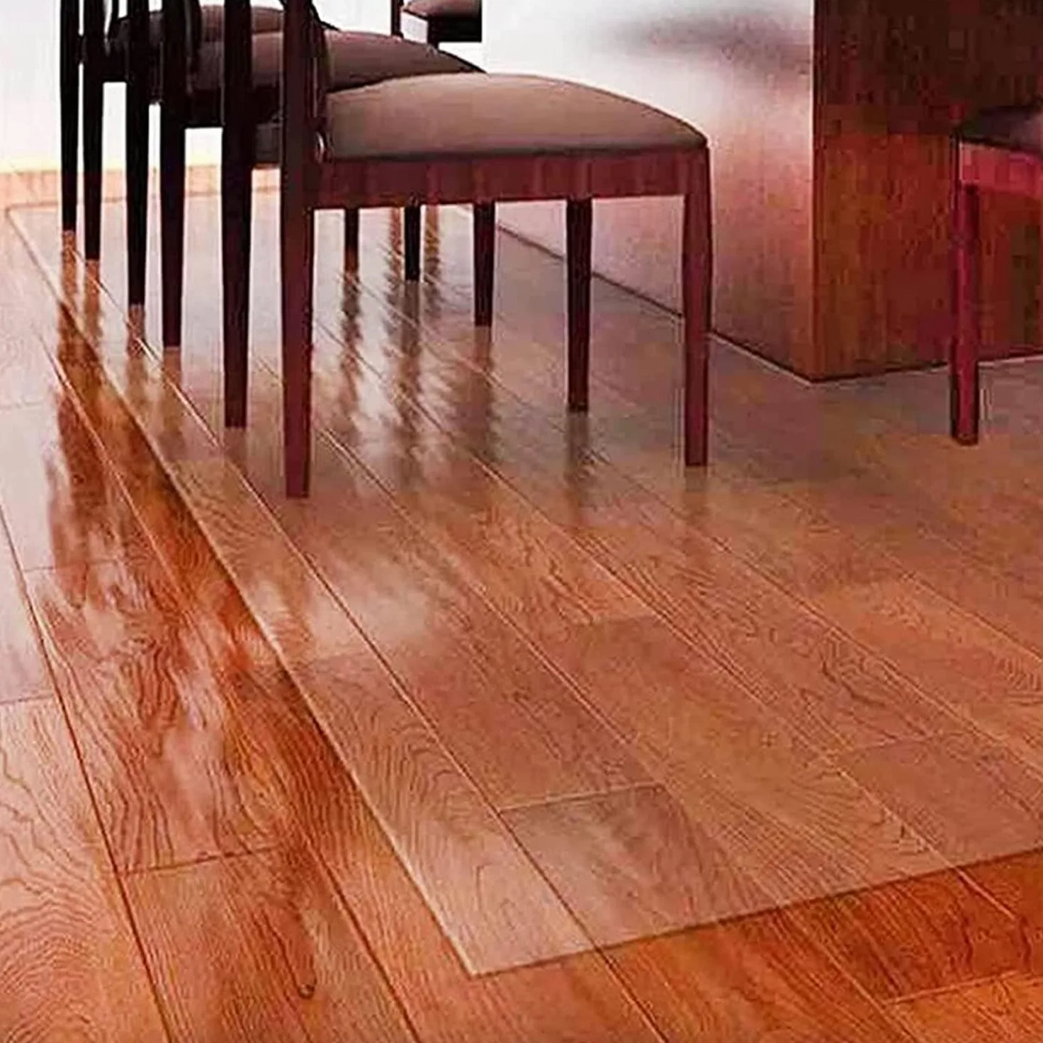 Tapis de protection transparent pour la maison et le bureau, antidérapant, anti-rayures, facile à nettoyer, tapis de chaise silencieux, plusieurs