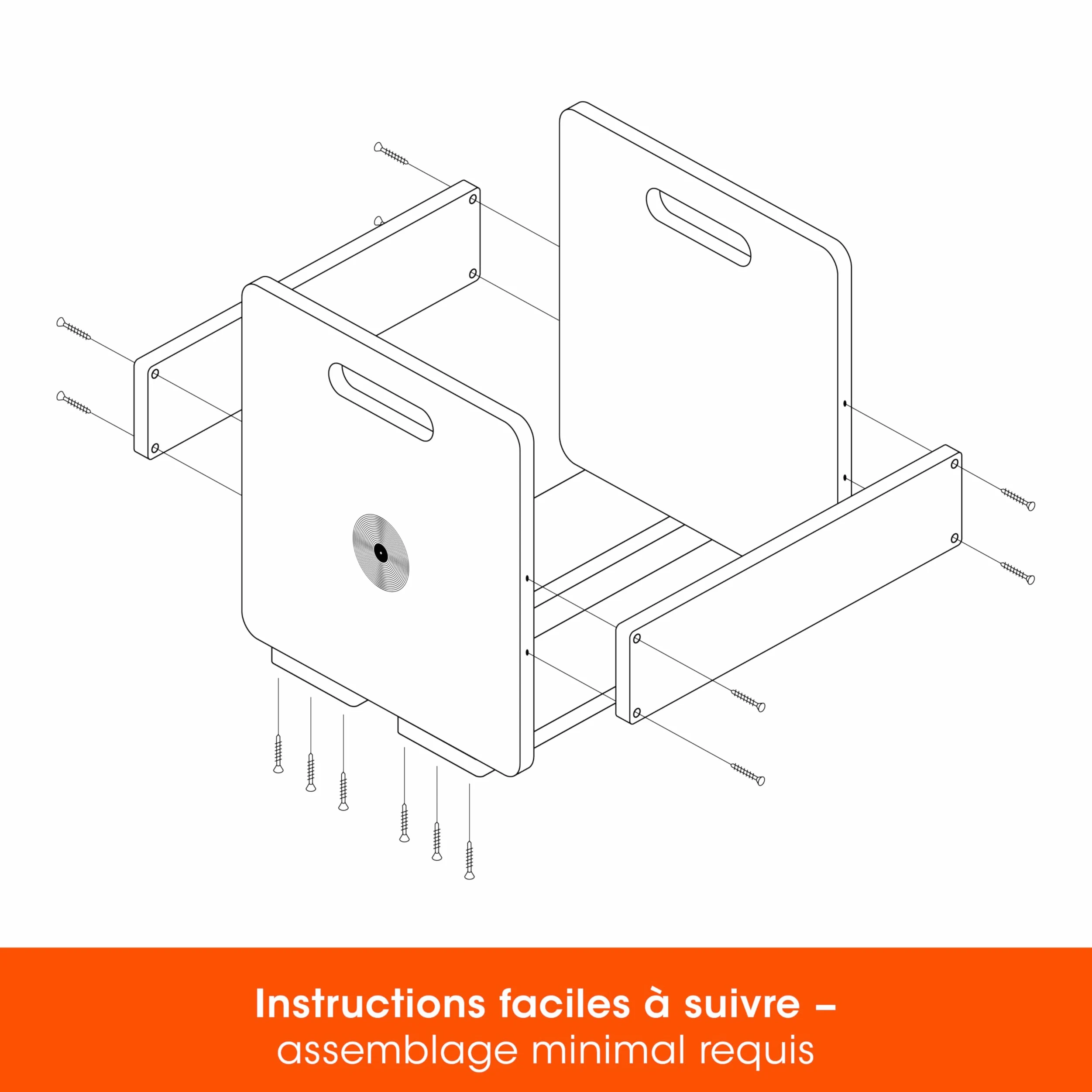 SPINCARE Caisse rangement vinyle | Caisse vinyle et boîte d'affichage en bambou Premium pour disques vinyles 33 tours et albums | Contient jusqu'à 80 LPs | Pour disques simples, doubles et coffrets