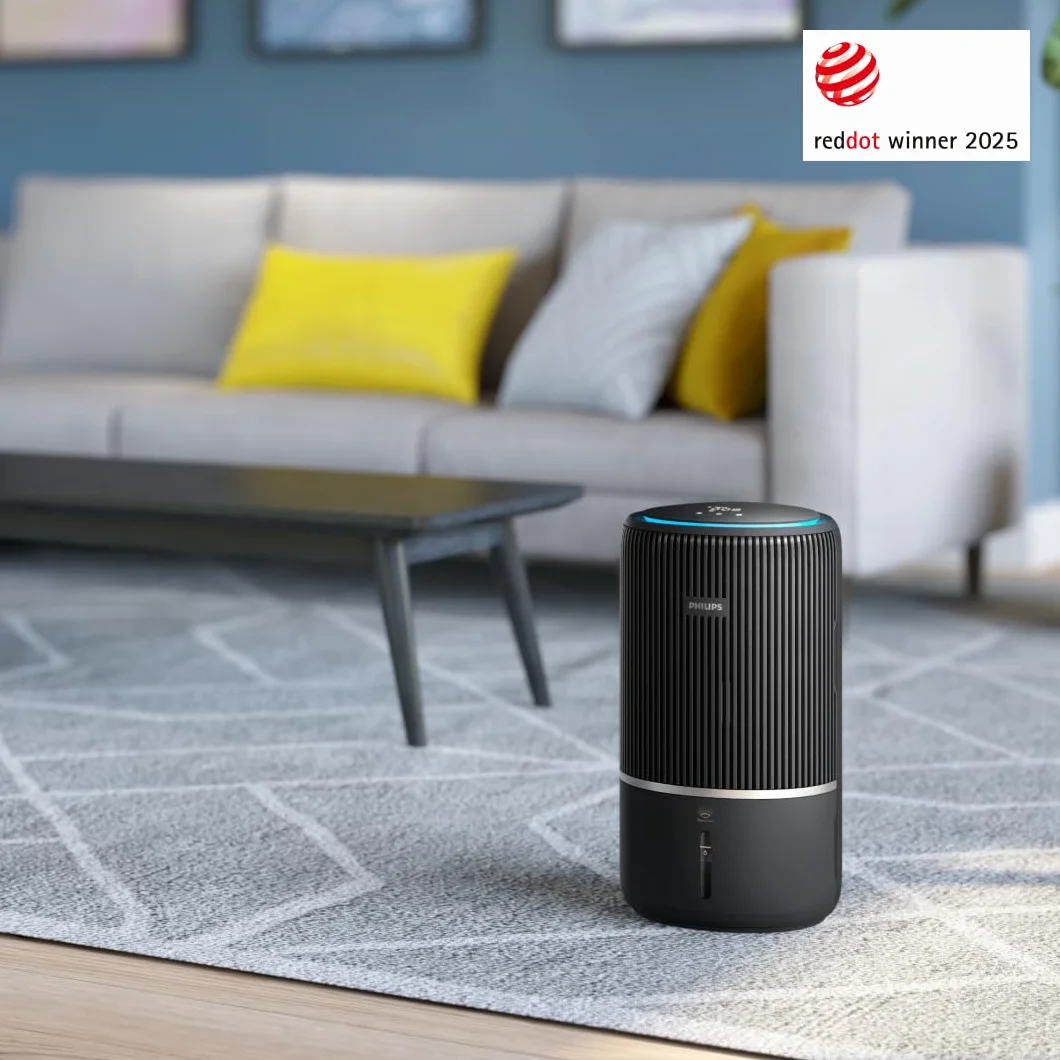 Philips Série 3400 Purificateur d'Air et Humidificateur 2 en 1, Filtre HEPA NanoProtect + Filtre à Charbon Actif, Humidification Hygiénique, CADR 300 m³/h, Taux d'Humidification 650 ml/h (AC3421/13)