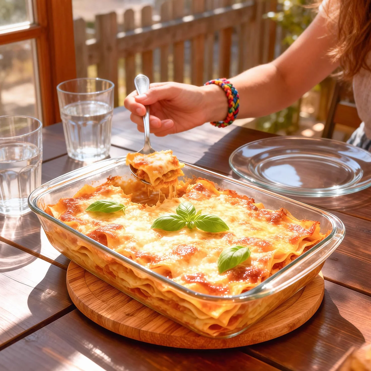 Lot de 2 plats à gratin en verre, 34,5 x 20,3 x 5,2 cm + 29,5 x 17 x 5,2 cm, grand plat à lasagnes, assiette à dessert tiramisu, plats pour la préparation des repas (2,2 l + 1,6 l)