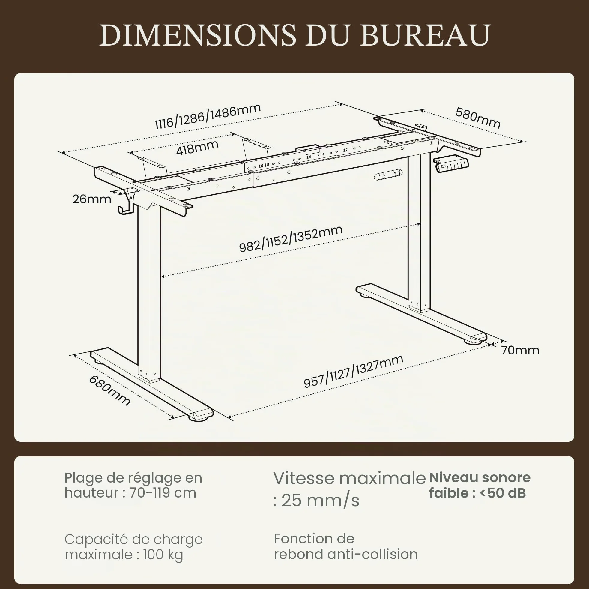 FlexiSpot Bureau Assis Debout Électrique à 2 Moteurs Charge 100kg, Bureau Réglable en Hauteur en Acier avec Panneau Smart à Fonctions Mémoires, Système Anti-collision, Cadre en Noir