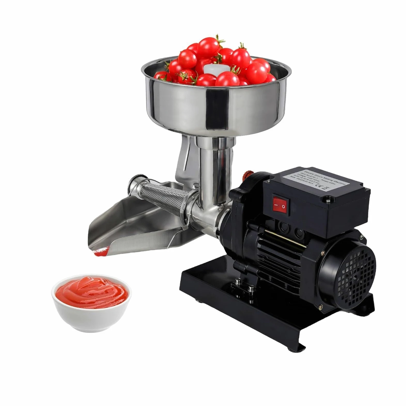 Passoire à tomates électrique, 450 W, fraiseuse commerciale pour tomate, fraise, sauce aux myrtilles, robot alimentaire efficace pour sauces lisses
