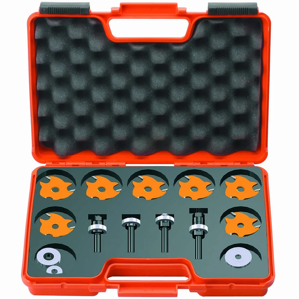 CMT 923.001.11 COFFRET AVEC 7 FRAISES À DISQUES Z3 HW AVEC 4 MANDRINS S=8