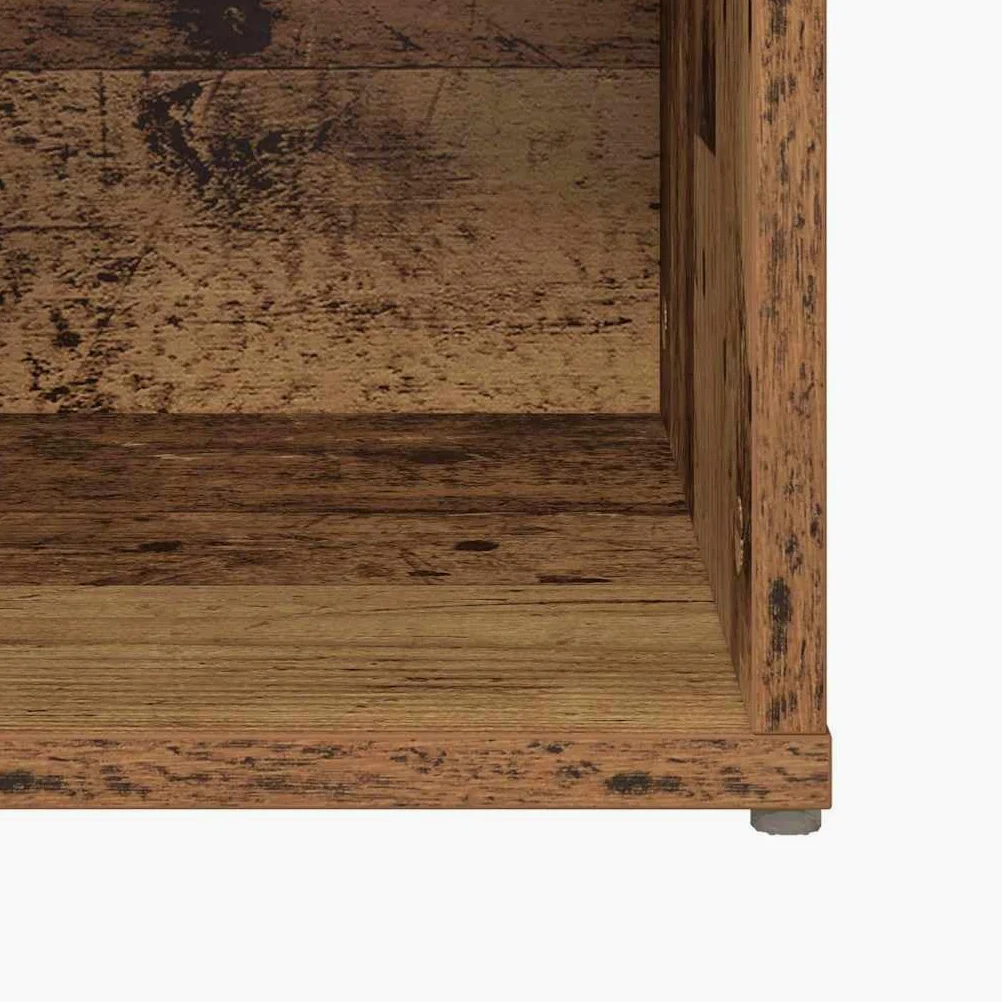 Ensemble Meuble TV Bois Ancien 2 pièces avec étagères murales 72 x 35 x 36,5 cm pour Salon séjour Chambre Rangement Console Support Audio vidéo