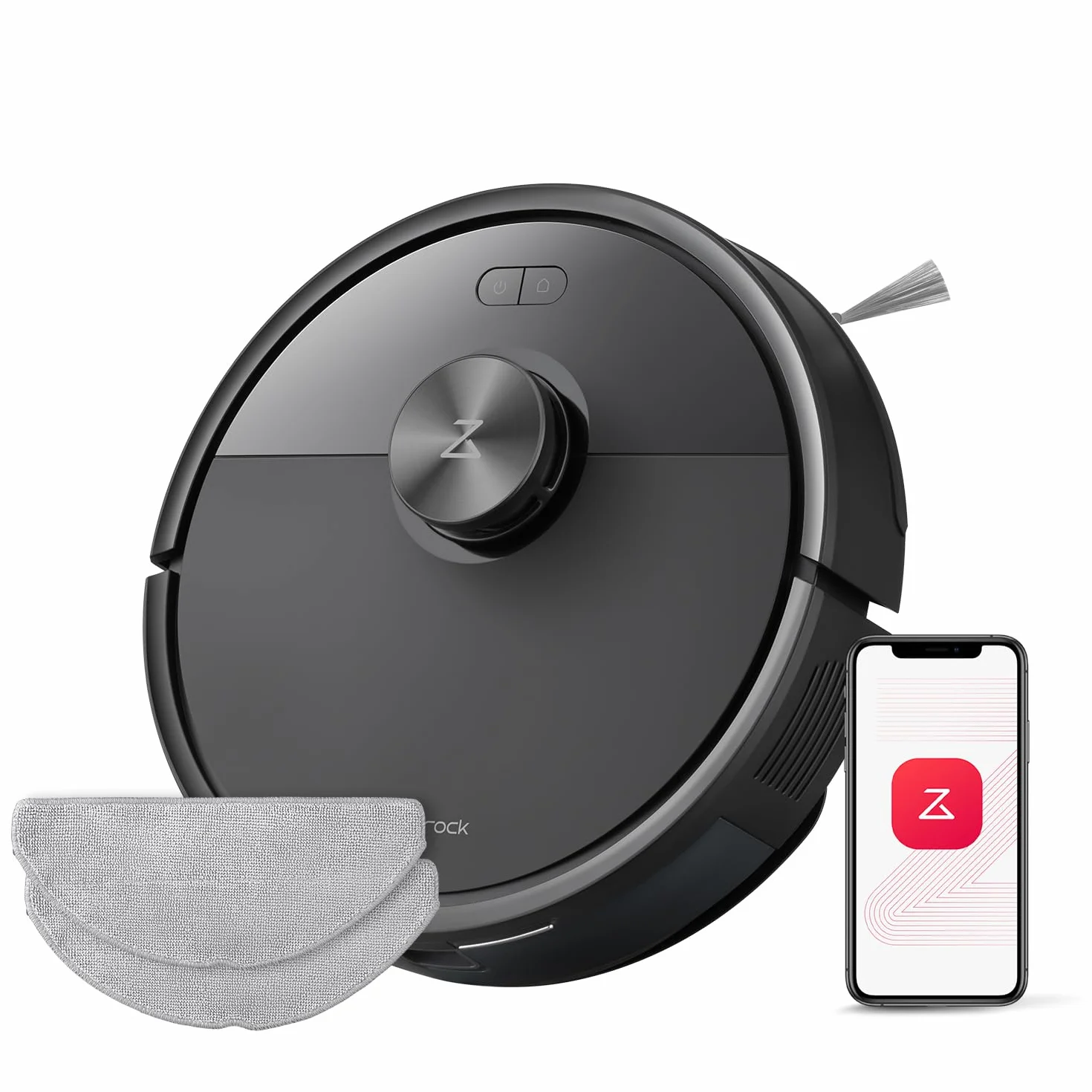 roborock Q7 M5 Set Aspirateur Robot Laveur 10 000 Pa, Double Conception Anti-Enchevêtrement, Durée de Nettoyage Prolongée, Navigation avec LiDAR Précis, APP, Noir
