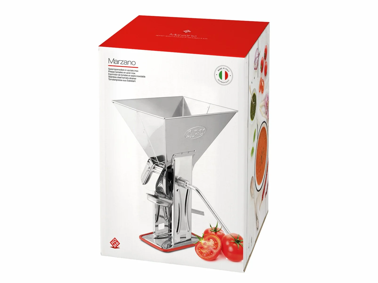 Home Marzano Passe Tomate Manuel, Gris, 18 x 23 x 29,5 cm