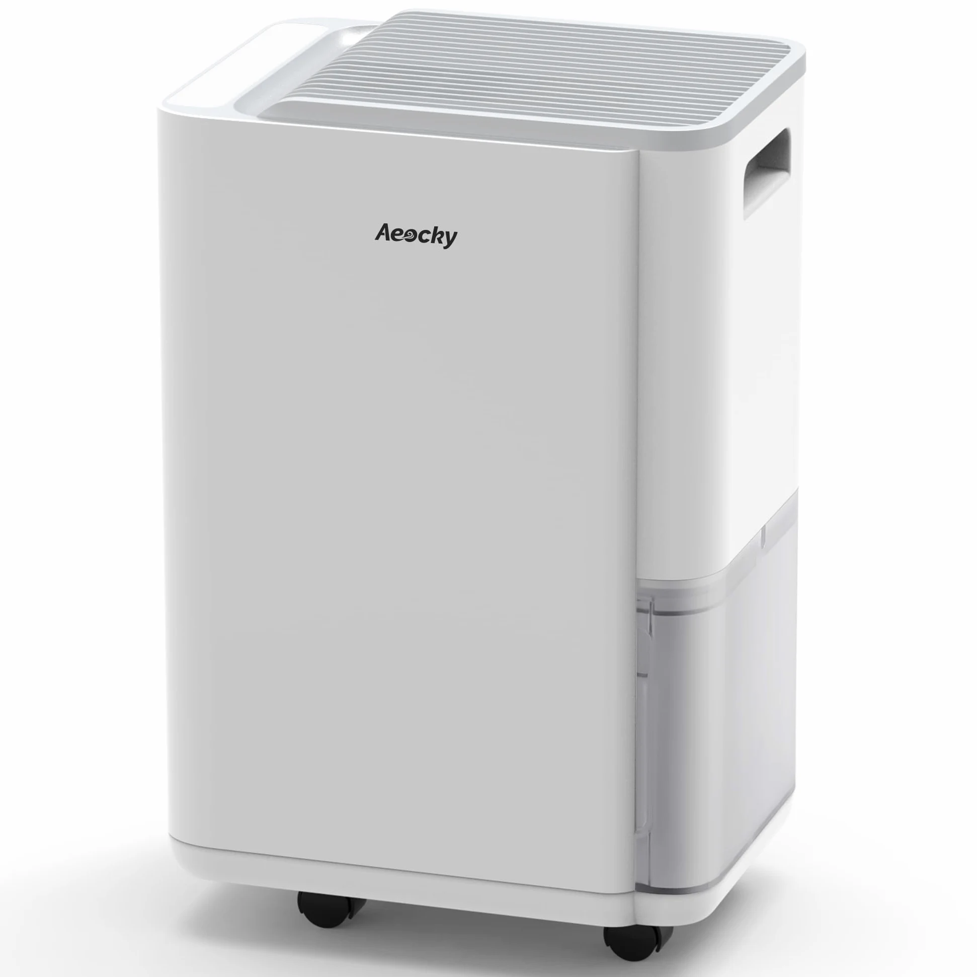AEOCKY Déshumidificateur 25L/d, applicable à 200 m³ (50 m²), déshumidificateur à compresseur intelligent avec tuyau de vidange, pour sécher les vêtements, chambre, salle de bain, sous-sol