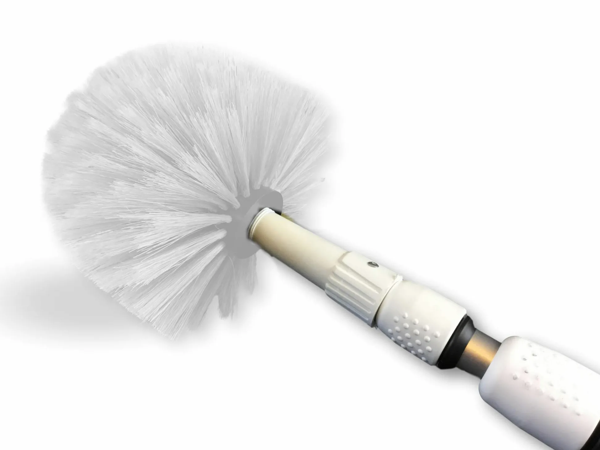 Manche télescopique professionnel | 3 fois 1,20 m | Aluminium anodisé | Pas de vis plastique standard | œillet d'accrochage | Balai raclot tête-de-loup brosse ménage piscine | Kibros 104637