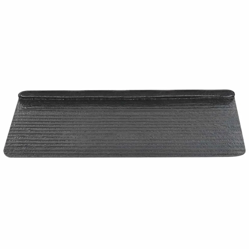 vidaXL Tapis d'Escalier Auto-adhésifs 15 pcs, Protections d'Escalier Antidérapantes, Moquettes de Marches, Couvre-marches, 65x24,5x3,5 cm Noir