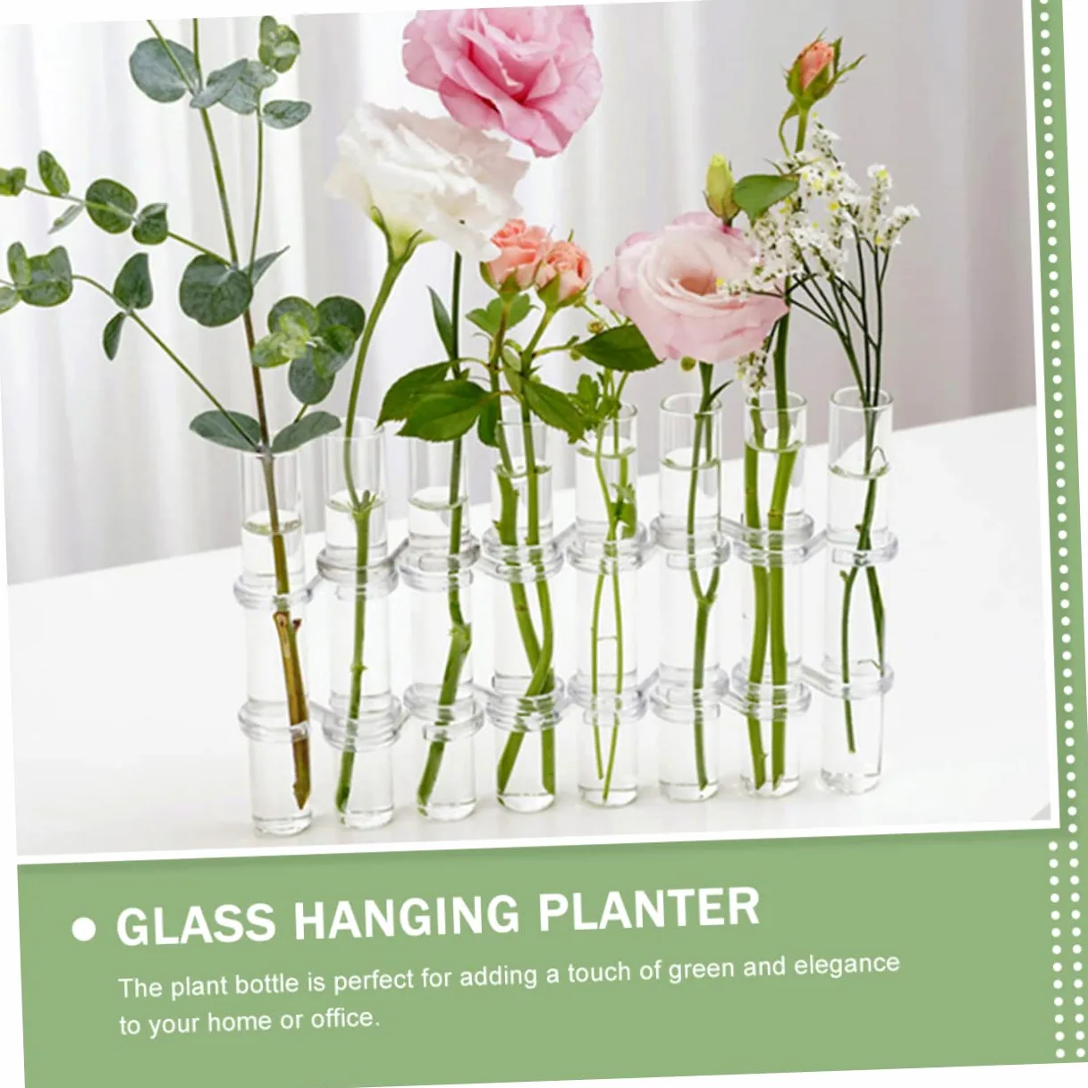 ABOOFAN Vase Hydroponique Verre Transparent avec Support Tubes De Propagation pour Plantes Petits Vases Décoratifs pour Intérieur Et Bureau