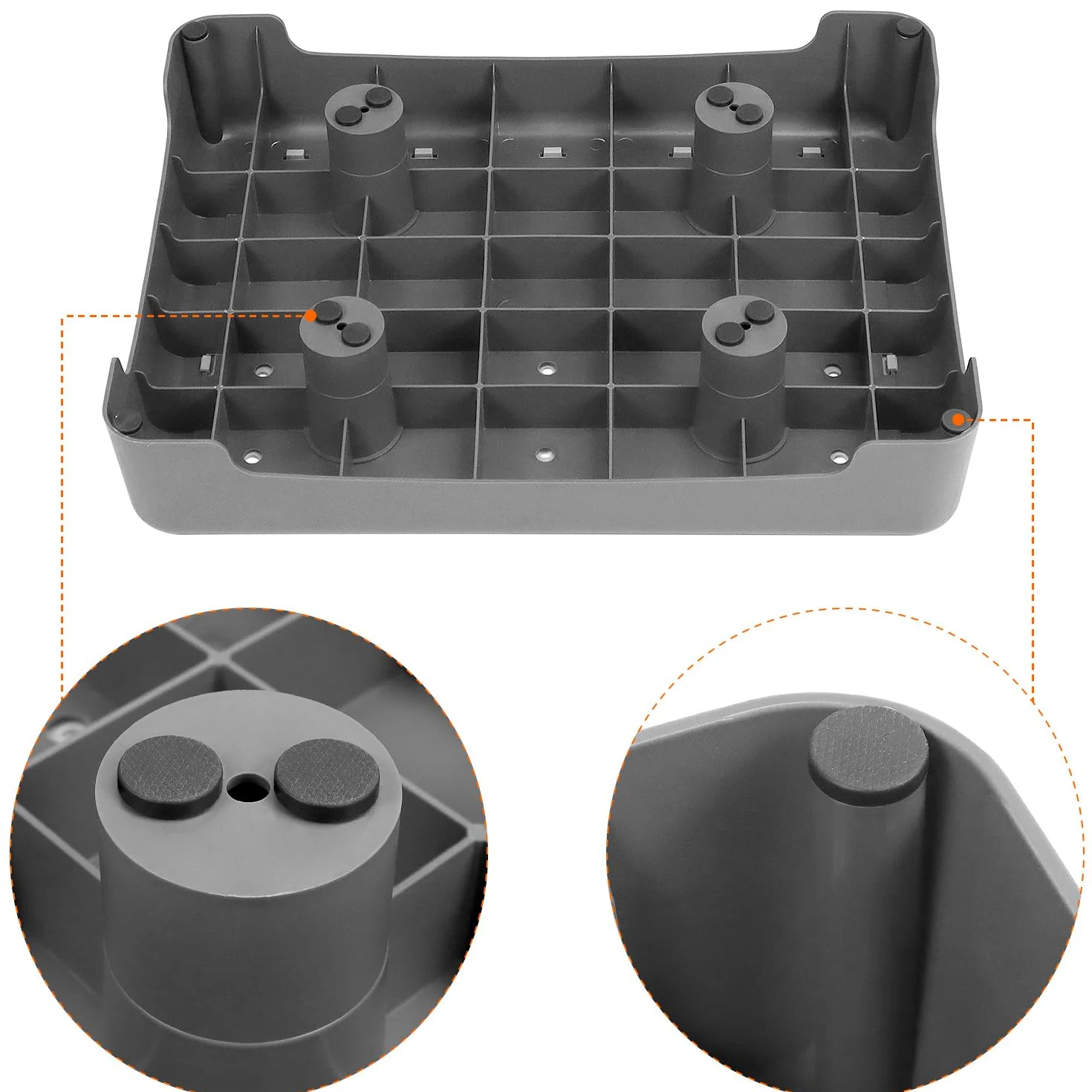 QWORK® Marchepied antidérapant 9 cm - jusqu'à 220 kg de capacité - pour Personnes âgées, Douche, Baignoire, Voiture, extérieur