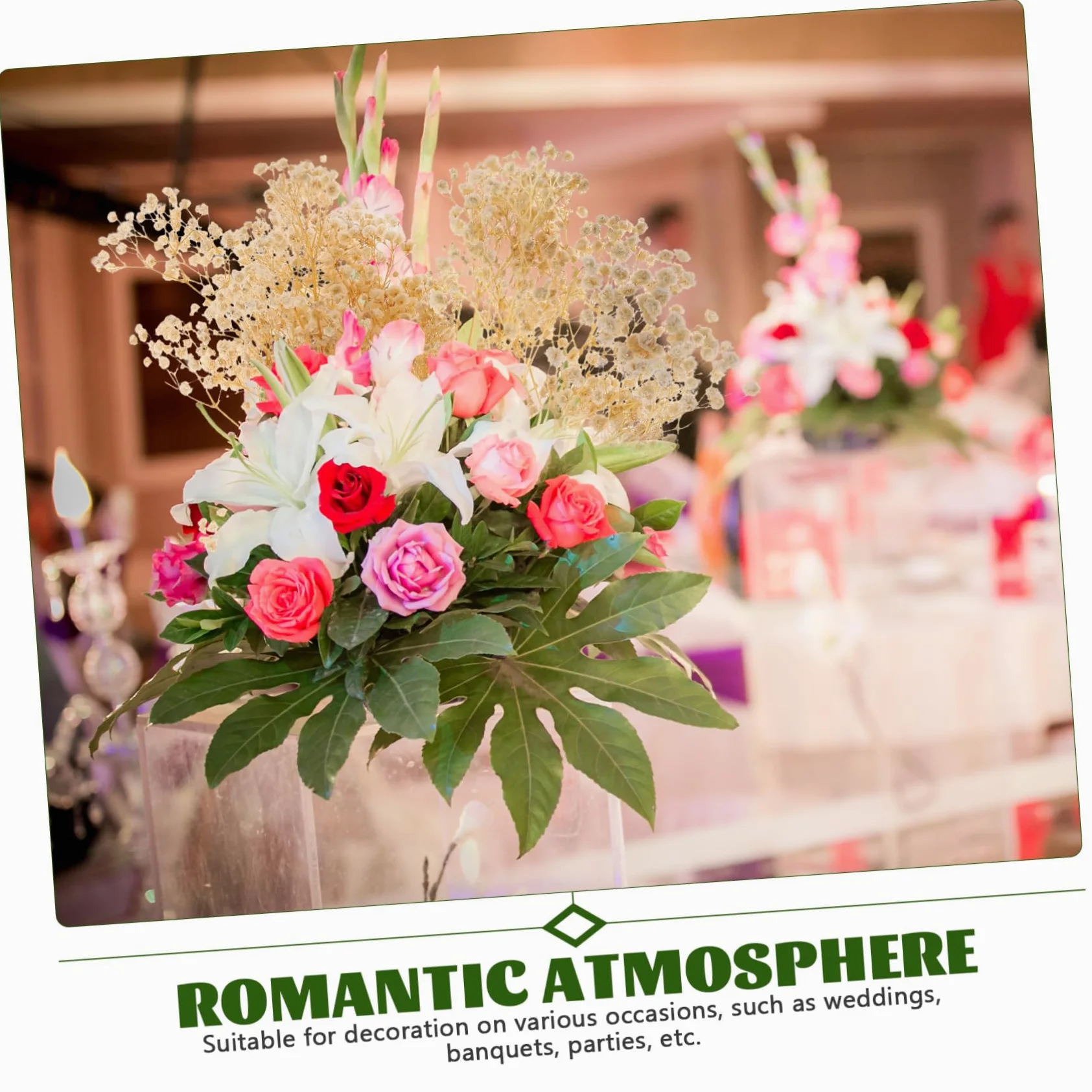 4 Pièces 1 Gypsophile Fleur éternelle Bouquet de Fleurs séchées décoration de Mariage Garden Party décoration de la Maison Bouquet ( 44 cm 40 g Un Bouquet) Marguerite ABOOFAN