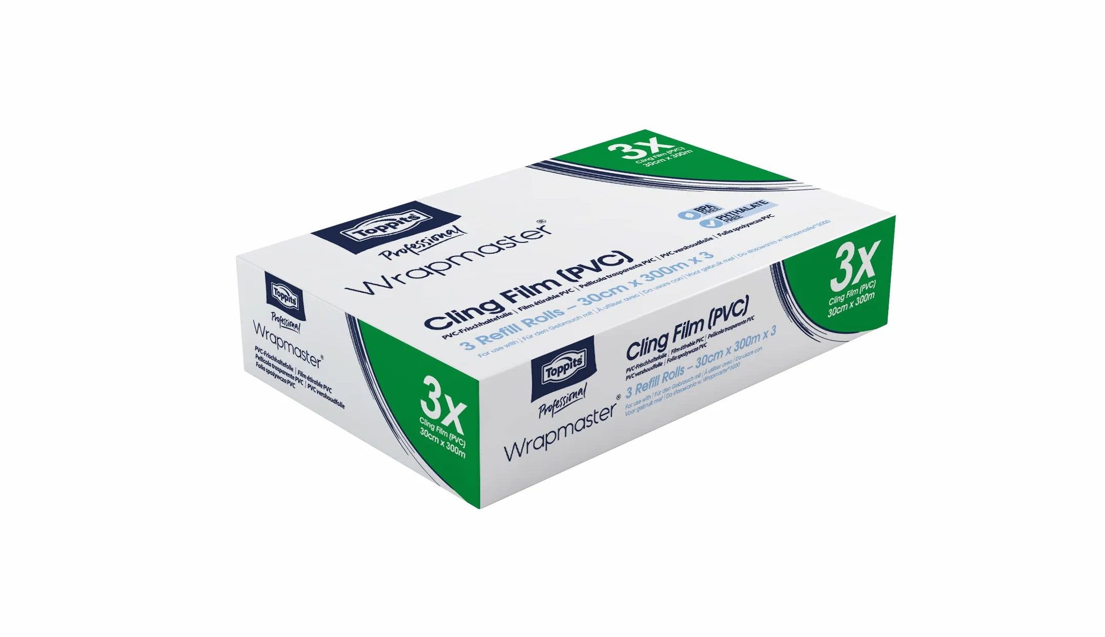 Toppits Professional - Wrapmaster 3000 - 31C45 - Film alimentaire en PVC - Pour un usage quotidien