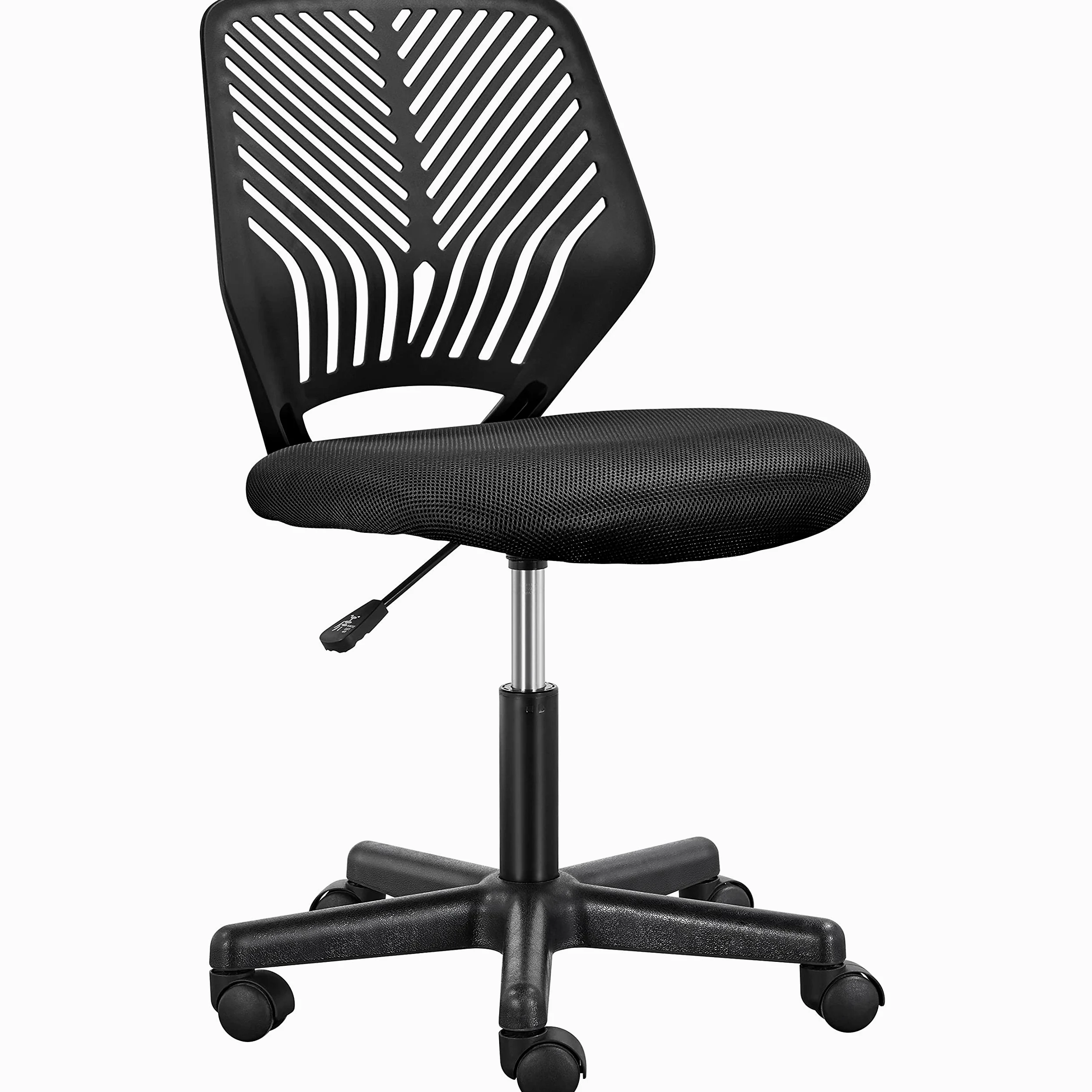 Yaheetech Chaise de Bureau, Chaise d'Ordinateur, Fauteuil Bureau Ergonomique, Pivotant, Fonction Réglage, Style Moderne, Charge de 136kg Noir