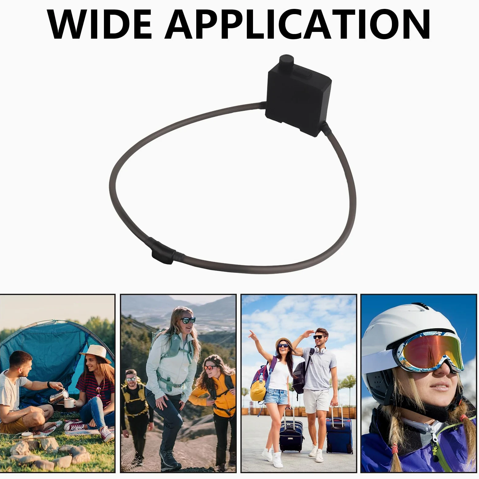 Déshumidificateur pour Lunettes, Désembueur Tactique avec Bouton Réglable Ventilateur Antibuée pour Lunettes avec Tuyau et Fermeture Velcro Pour Cyclisme Sports D'hiver et Opérations Tactiques