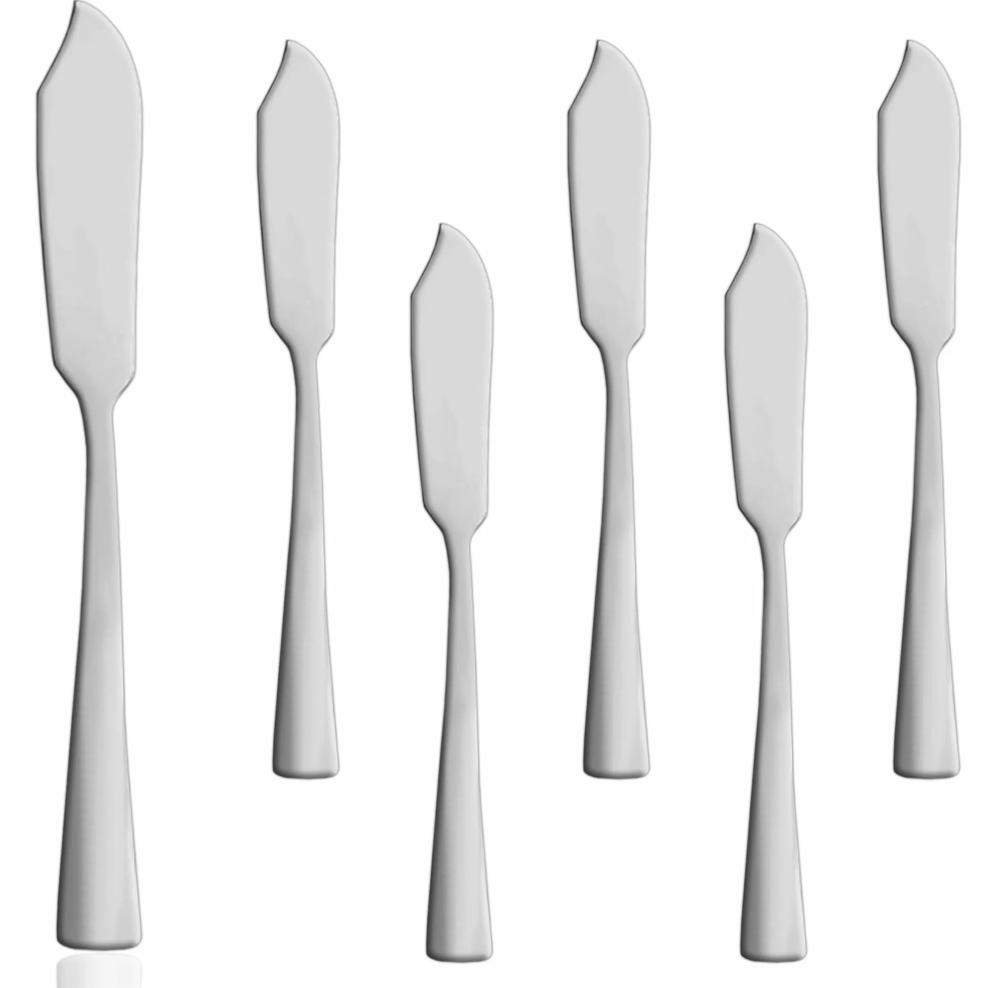 Pelle a poisson acier inox 6 pieces poignee confortable ideal pour table facile a nettoyer