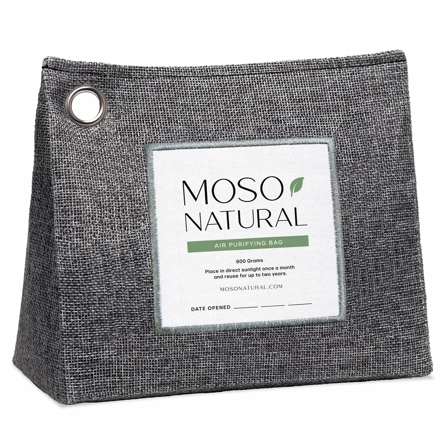 Moso Natural Sac purifiant d'air de 600 g | Absorbeur d'odeurs de charbon de bambou de qualité supérieure | Désodorisant pour grands espaces, chambre, cuisine, sous-sol | Éliminateur d'odeurs