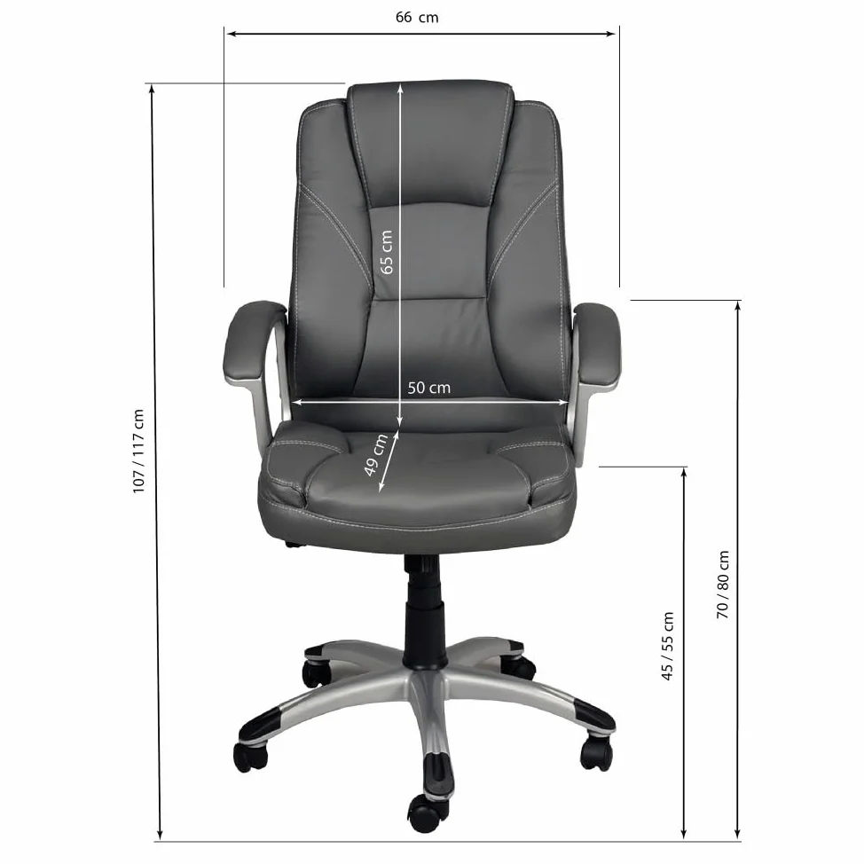 WEBER INDUSTRIES Fauteuil de Bureau Boss/Gris
