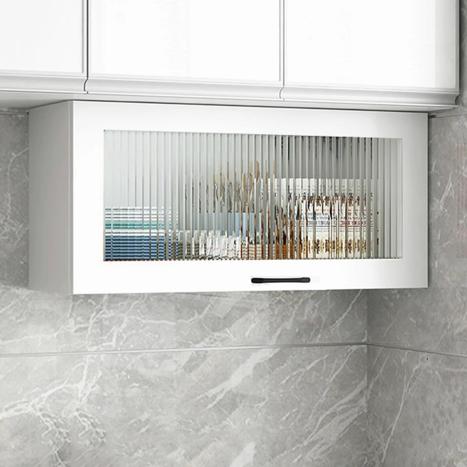 Armoire murale en acier inoxydable avec porte basculante, organiseur de rangement peu encombrant pour cuisine, garage, salle à outils, hôtel, cantine, ustensiles et épices