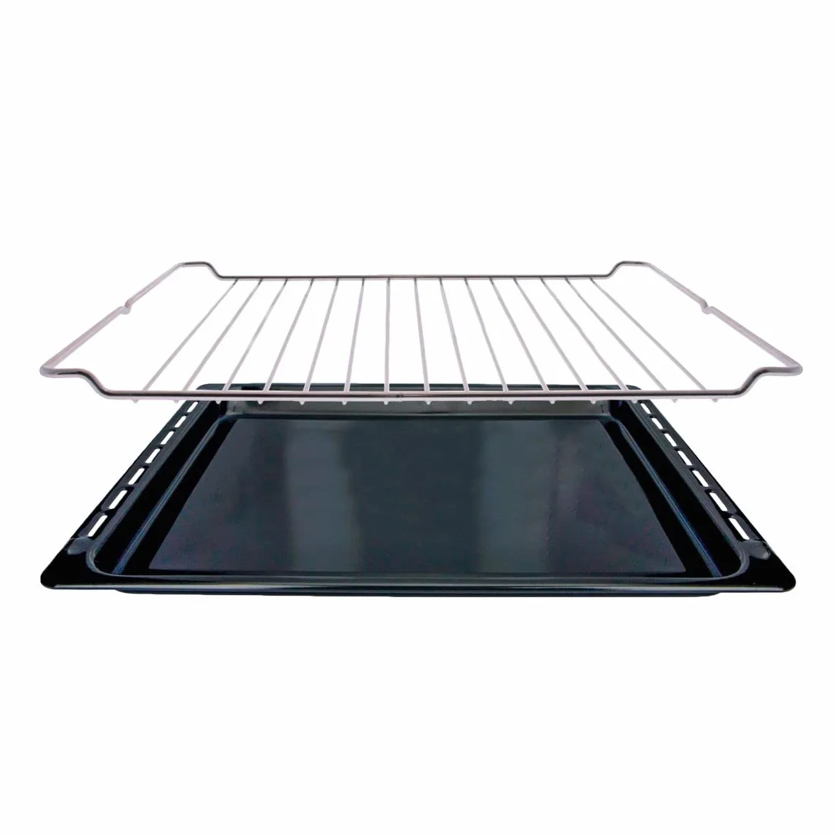 Recamania Lot de 2 grilles de cuisson et plaque de cuisson - 370 x 460 mm - Compatible avec les fours Teka - Plaque de cuisson émaillée et barbecue en métal - Remplacement pour modèles de four