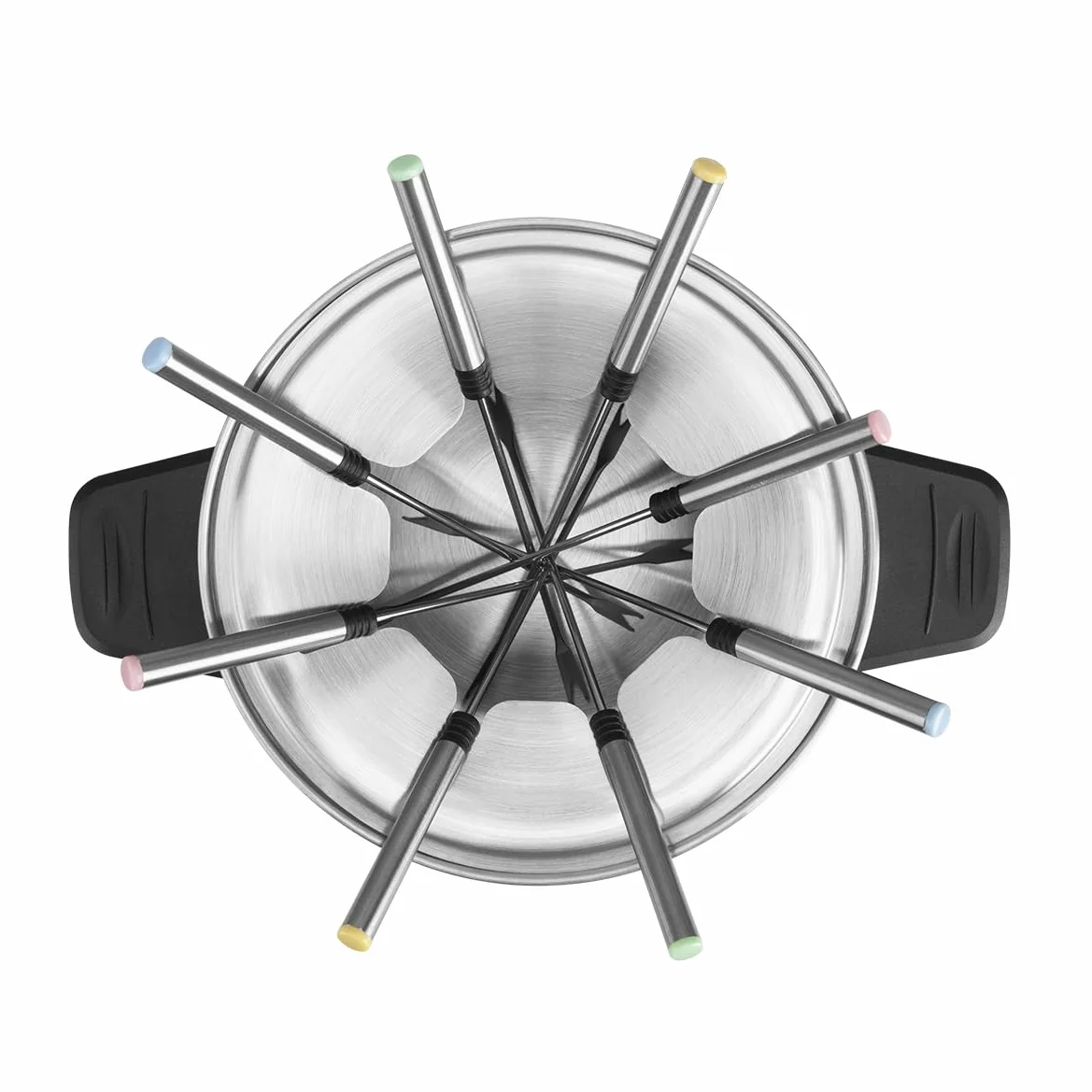Orbegozo FDR 14 Fondue électrique pour 8 Personnes, 1,4 L, Fromage, Chocolat et Viande, régulateur de température, Couvercle Anti-éclaboussures, marmite Amovible en Acier Inoxydable, 1500 W