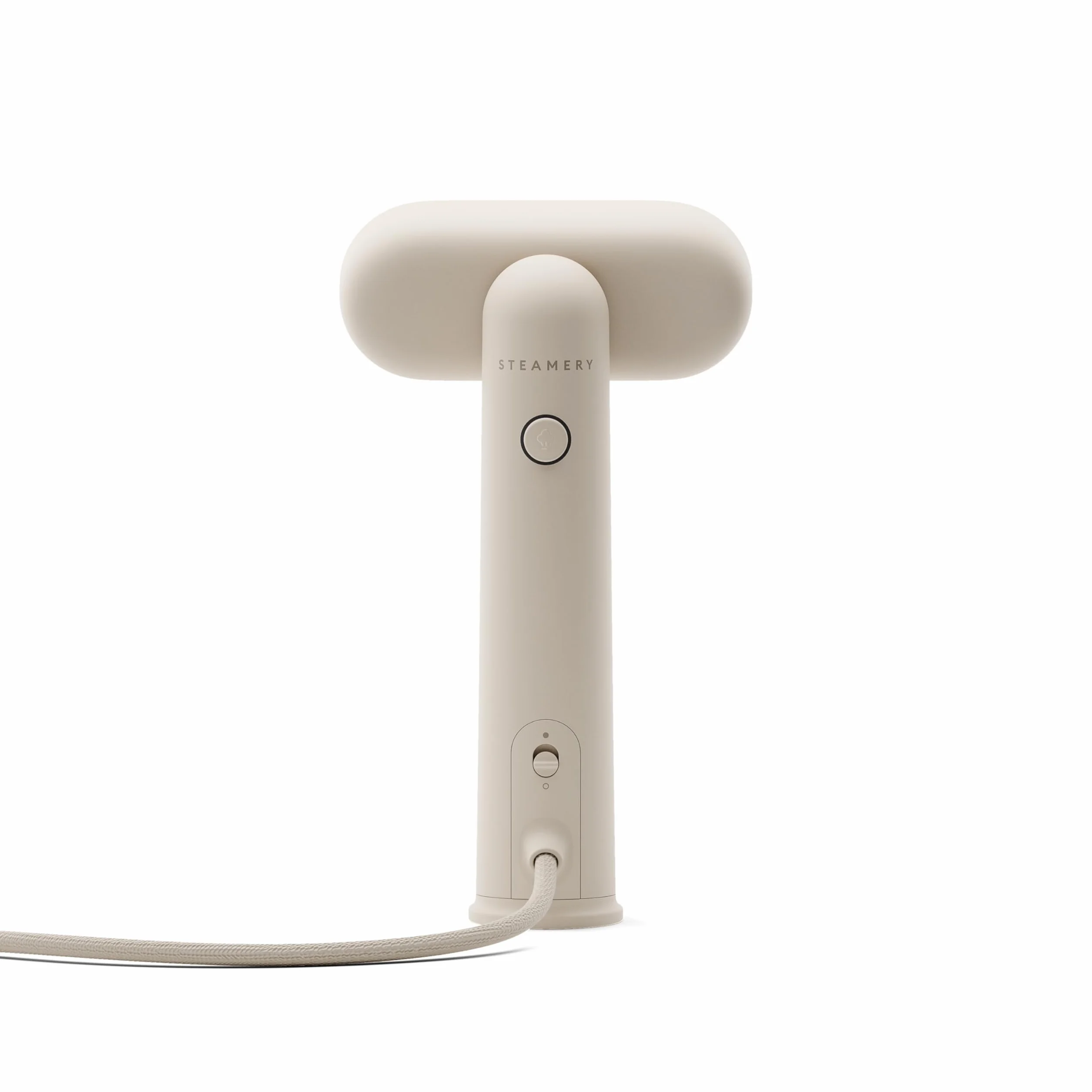 Steamery Travel Steamer Cirrus Lite, 1200 W, Débit de vapeur 16 g/min, Durée de chauffe 18 secondes, Portable et Pliable, Tête de défroissage rotative, Technologie Dry Steam, Beige