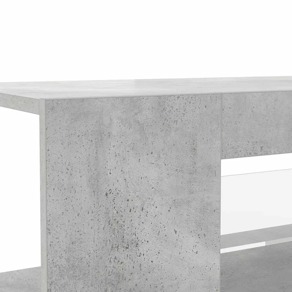 vidaXL Meuble TV avec lumières LED Gris béton 90x39x30 cm