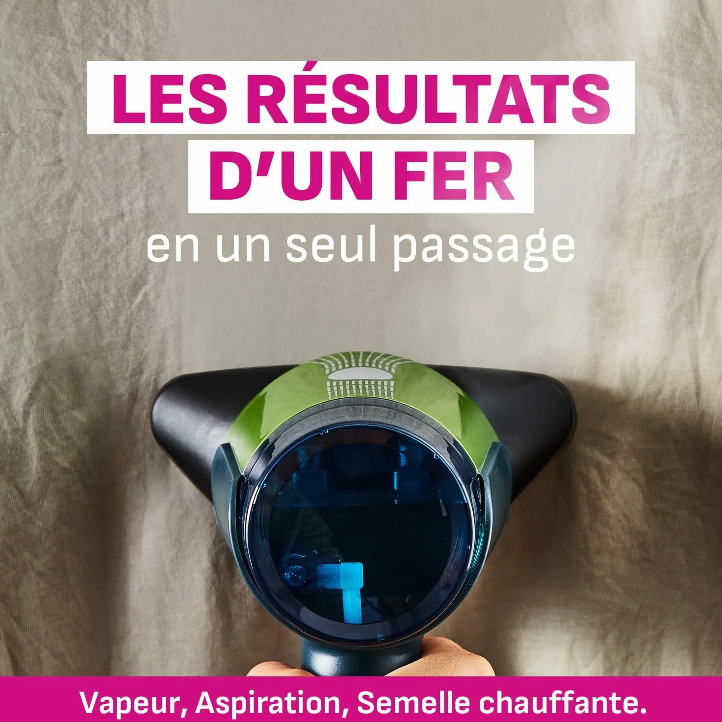 Calor AeroSteam défroisseur à main, Nouvelle technologie révolutionnaire, Résultats d’un fer à repasser en un seul passage, Rapide, Facile d'utilisation sans crochet, Fabriqué en France, DT9810C0