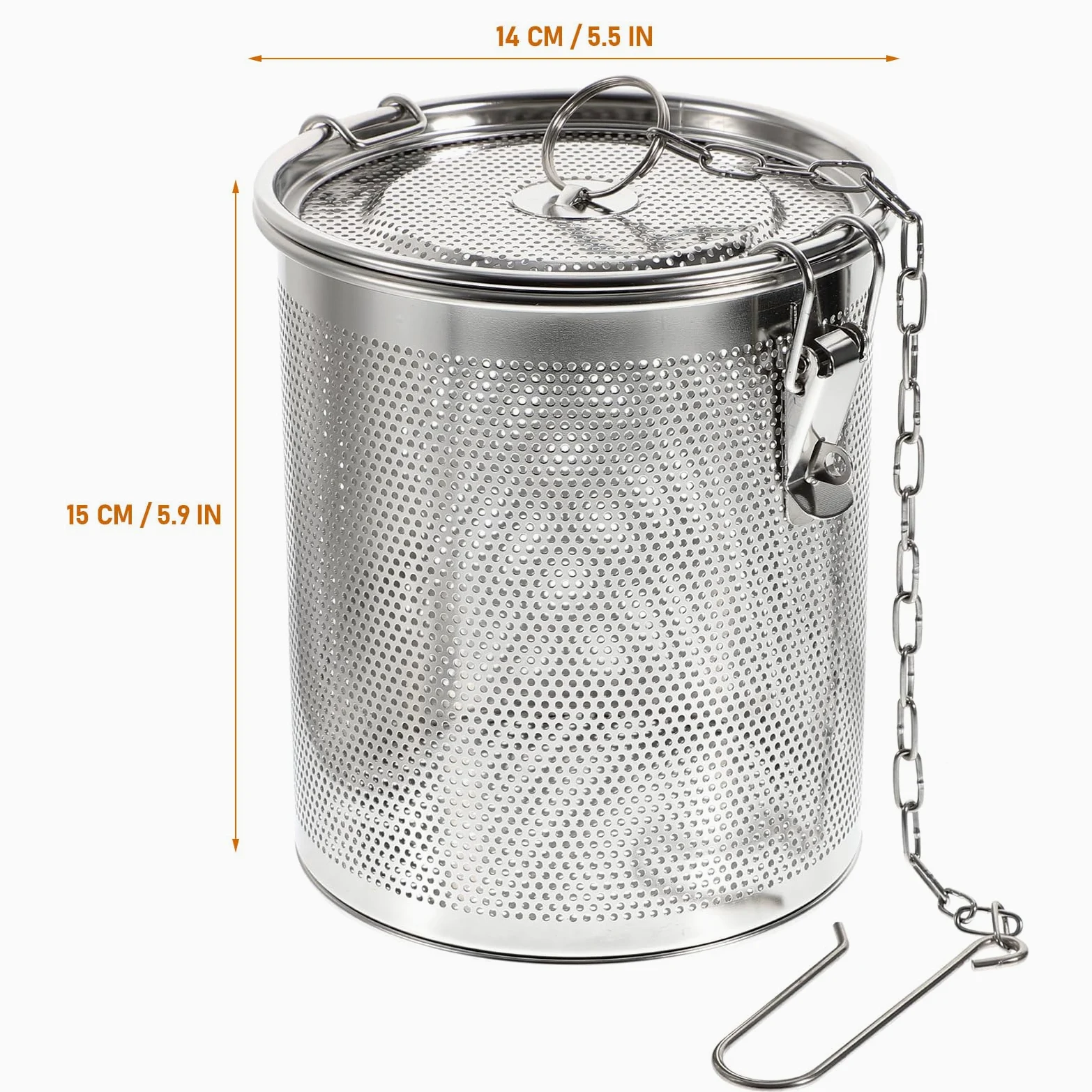 Yardwe Boule à thé en acier inoxydable - Boule à thé - Infuseur à thé - Boule d'assaisonnement en maille fine - Infuseur de cuisson pour feuilles de thé en vrac