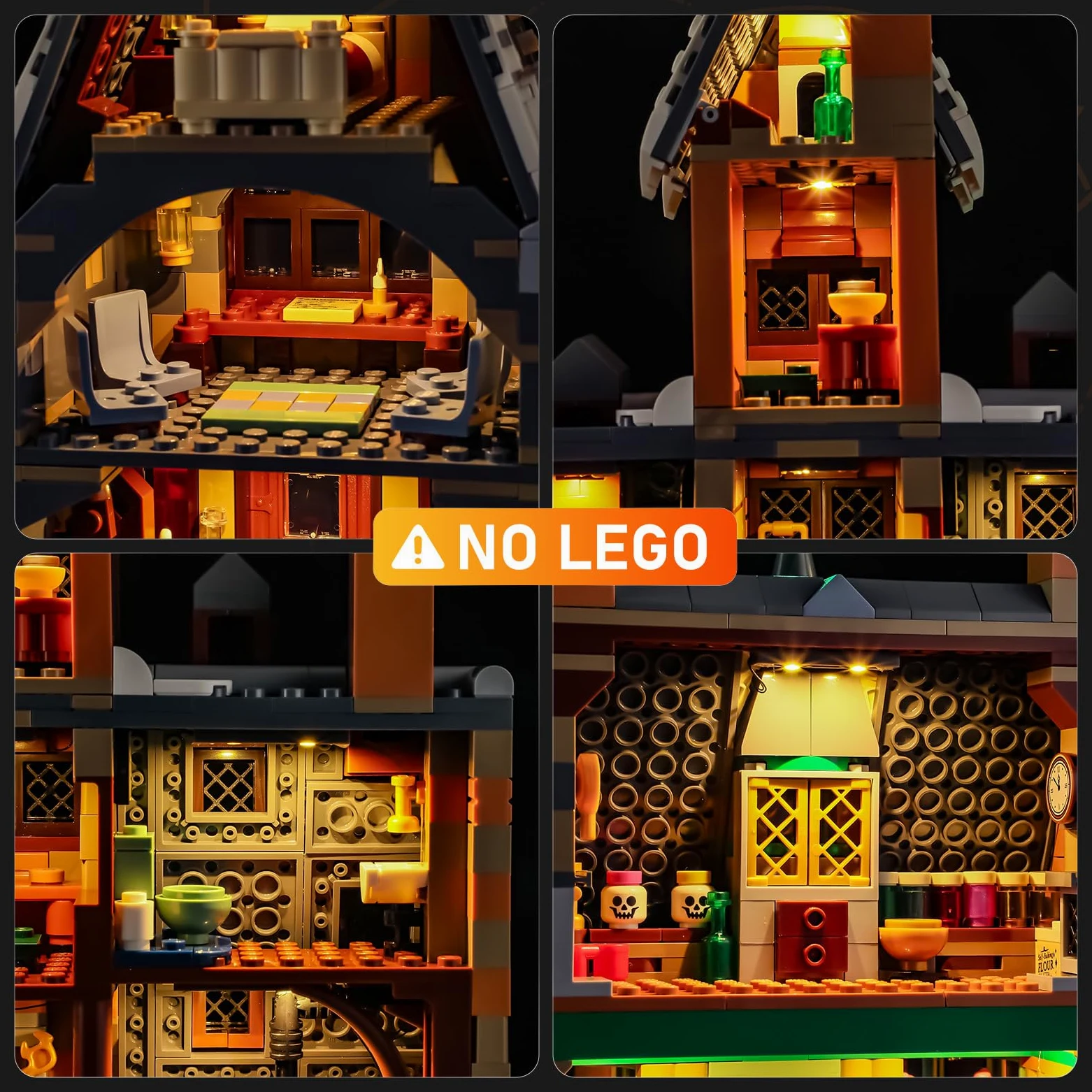 LIGHTAILING Jeu de Lumières pour Lego-76457 Village de Pré-au-Lard – Édition Collector - Installation Facile, câblage Discret, décoration d'intérieur et prêt à Offrir (modèle Non Inclus)