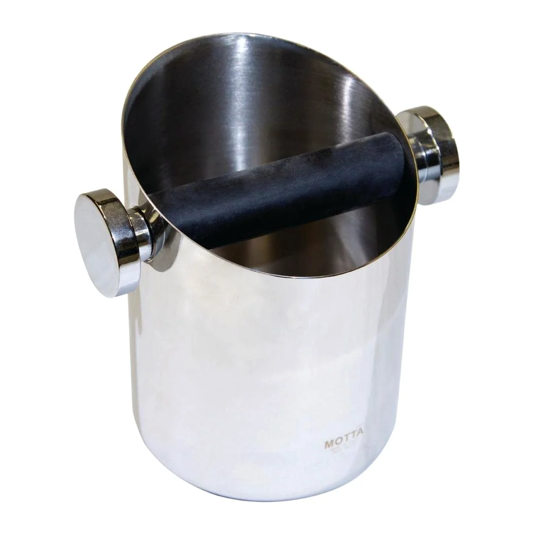 Motta 7750 Knock Box - Boîte pour le Marc de Café en Inox, 11 cm x 15 cm