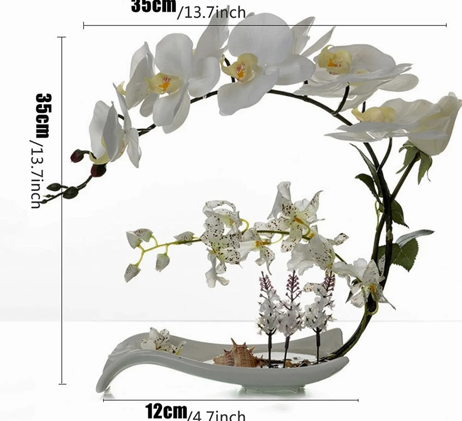 Orchidées artificielles, Arrangement botanique, Fleurs artificielles en Vase, orchidées, phalaenopsis artificielles, décoration de Maison, de Bureau, de Mariage, Aspect Naturel