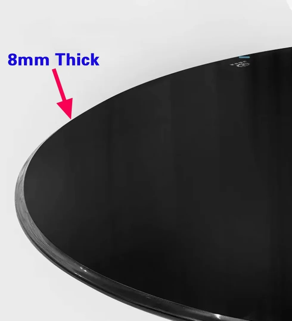 Plateau Tournant En Verre Trempé Lazy Susan Noir, Grand Plateau Rotatif De 60cm 80 cm 100cm, Pour Table De Salle À Manger, Assiette De Service De Table D'hôtel À Domicile, Facile À Partager La Nourrit