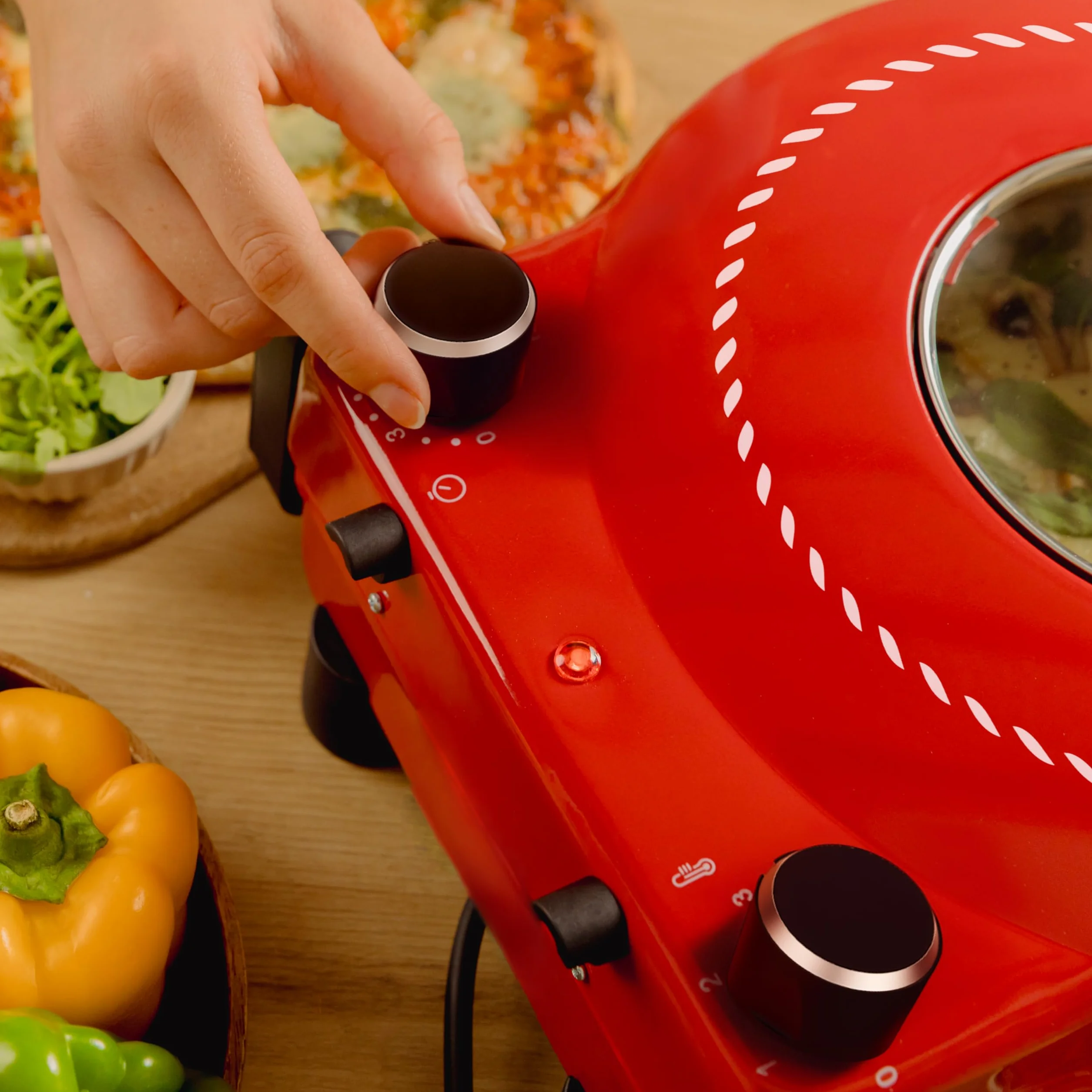 Cecotec Four Grill Électrique pour Pizza Pizza&Co Mamma Mía Window. 1200W, Température 400ºC, Minuterie 15, Thermostat, Cuisson sur Pierre, Résistances Supérieures et Inférieures avec Fenêtre