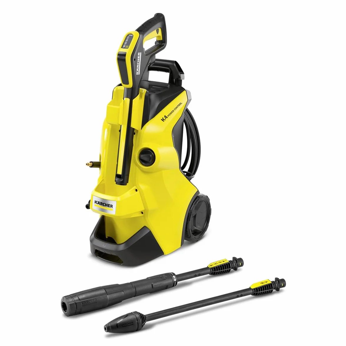 Kärcher Nettoyeur Haute Pression K 4 Power Control, Pression : Max. 130 Bar, Débit : 420 l/h, Surface : 30 m²/h, Filtre à Eau, Poids : 11,5 kg, Flexible et Pistolet Haute Pression, Rotabuse, Lance