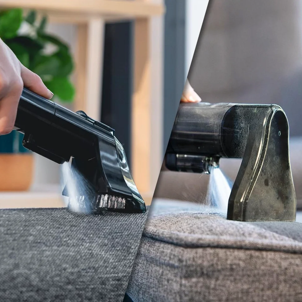 Cecotec Nettoyeur de Tapis Conga Popstar 3000 CarpetClean. Nettoyeur Vapeur 400 W, 2 Réservoirs d'Eau (Propre et Sale), Pulvérisateur d'Eau, Rayon d'Action de 6 m, Longueur du Tuyau 1,2 m
