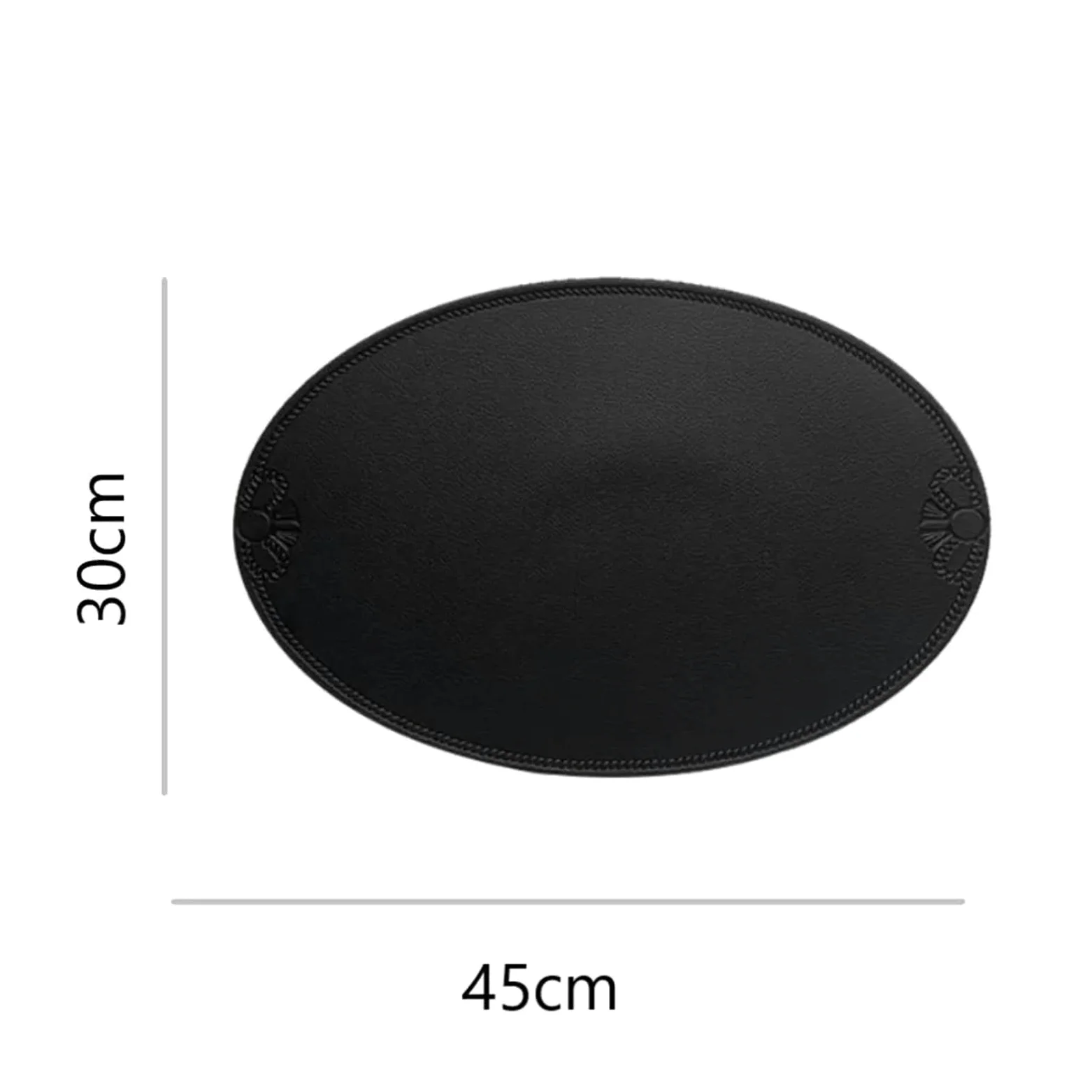 1/4/10 pièces Napperons Ovales Intérieur Extérieur Noir Faux Cuir Napperon Réversible Imperméable Tapis de Table Patio(RE Pink,10pcs 30x45cm)