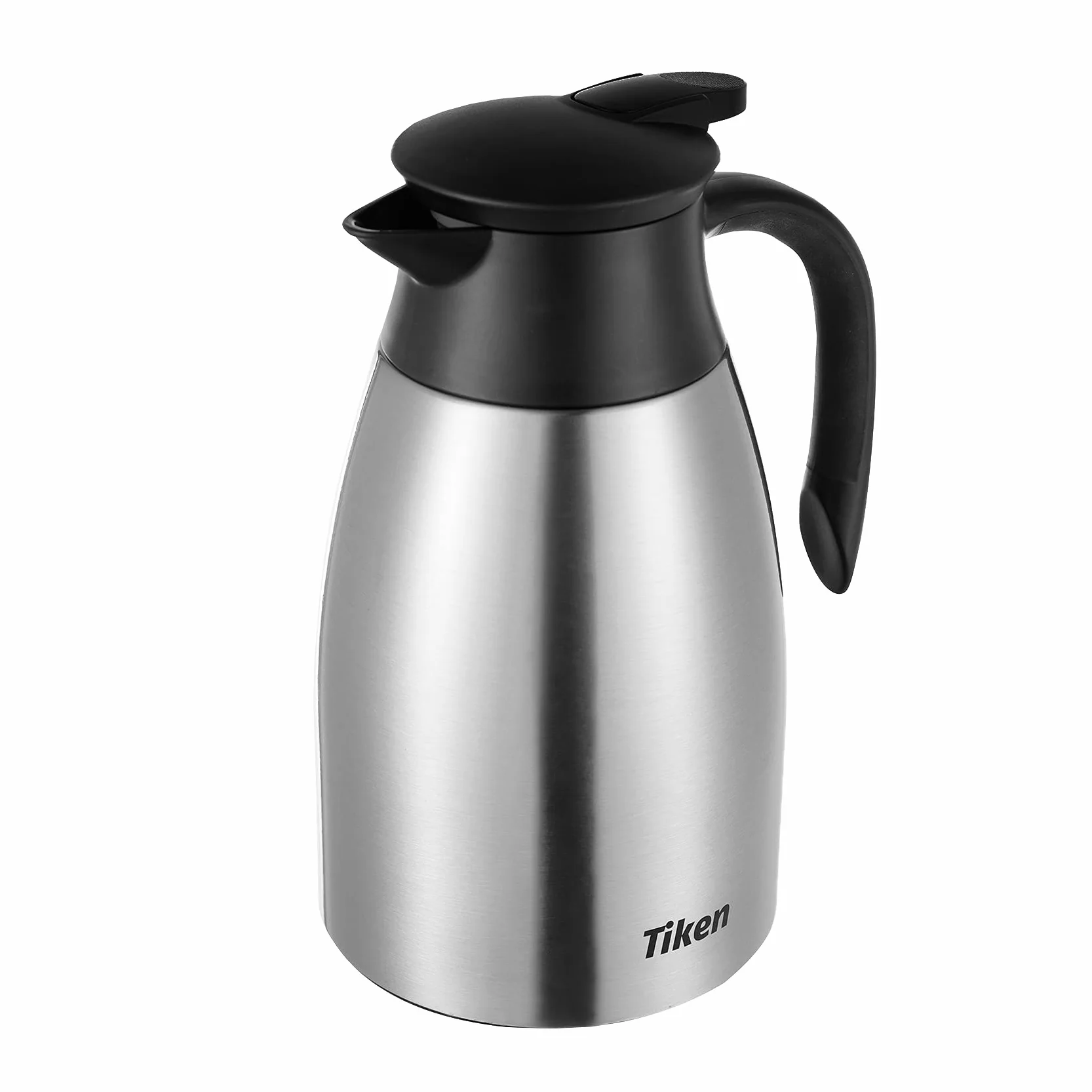 Tiken 1.5L Carafe à Café Isotherme en Acier Inoxydable, pour Boissons Chaudes ou Froides - Résiste à l'épreuve du Temps, Anti-fuites et Facile à Utiliser