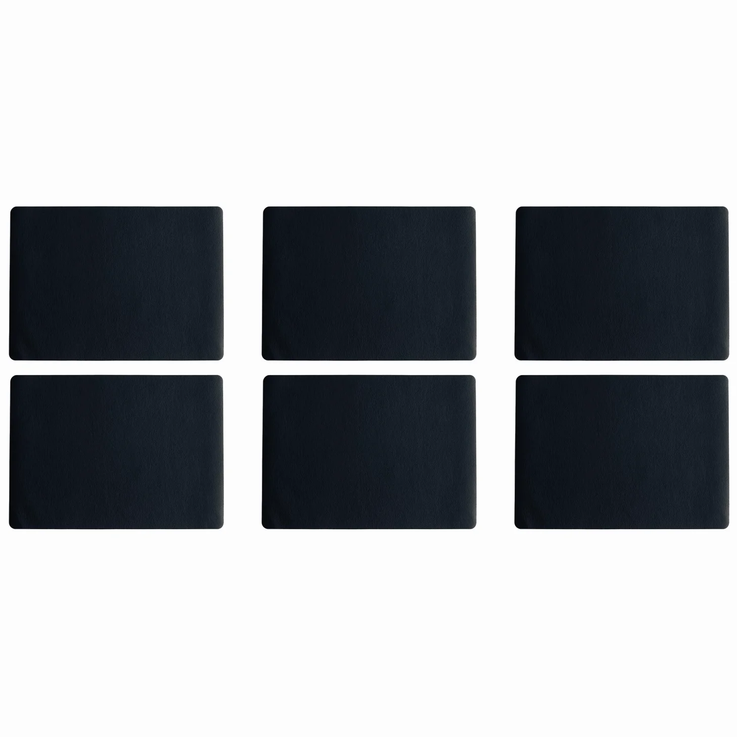 ASA Selection 7805420 Lot de 6 sets de table aspect cuir Polychlorure Noir 46 x 33 cm
