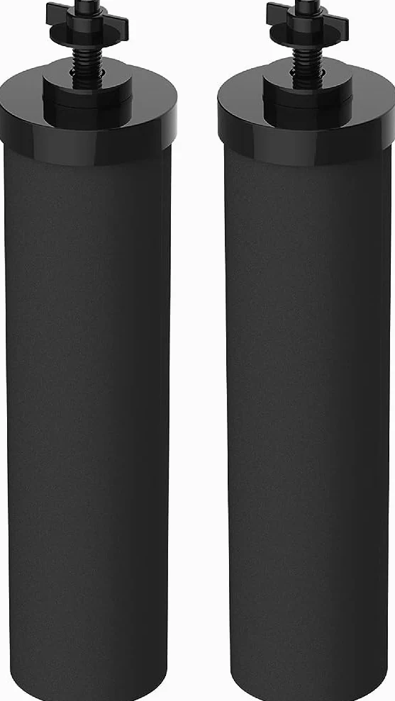 Filterlogic Lot de 2 filtres à eau certifiés NSF/ANSI 42 et 372, remplacement pour éléments de purification noirs Berkey BB9-2 et système de filtre par gravité Berkey