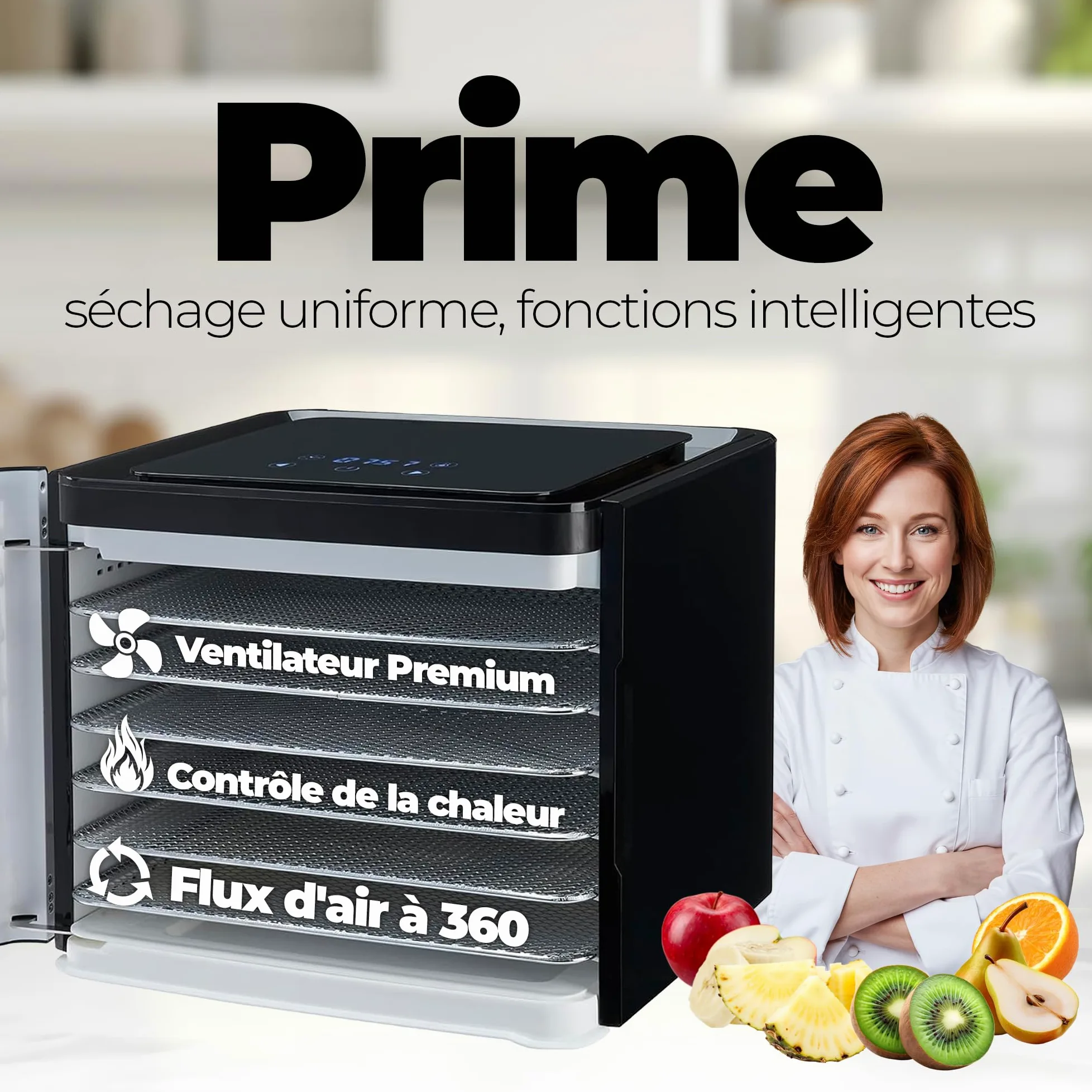 Nebula Déshydrateur Alimentaire 400W Avec 6 Plateaux En Acier Inoxydable | Déshydrateur Alimentaire Numérique Pour Fruits, Légumes, Viande Et Herbes Aromatiques – Minuterie LED Et Température Réglable