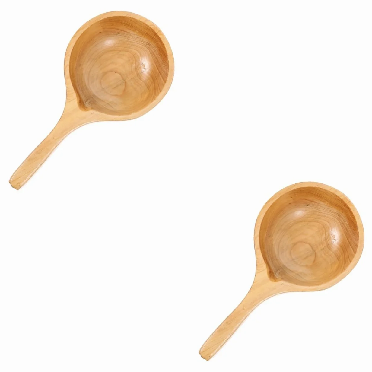 Mikinona Lot De 2 Louches À Eau En Bois Pour Sauna