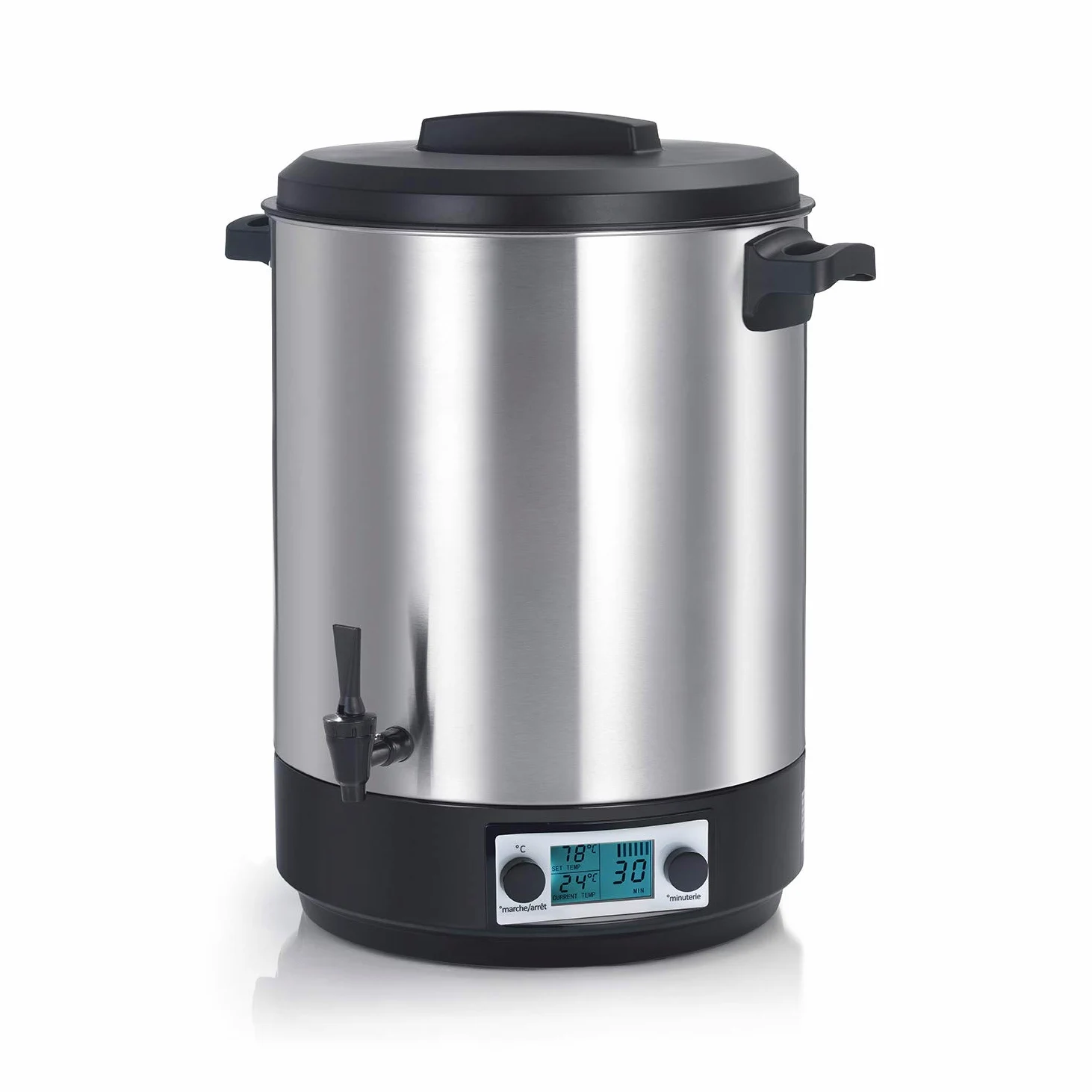 Stérilisateur De Bocaux Électrique Cuve Inox Avec Ecran Lcd, Robinet Et Minuteur 45l 2500w - STERI PRO INOX 45L LCD
