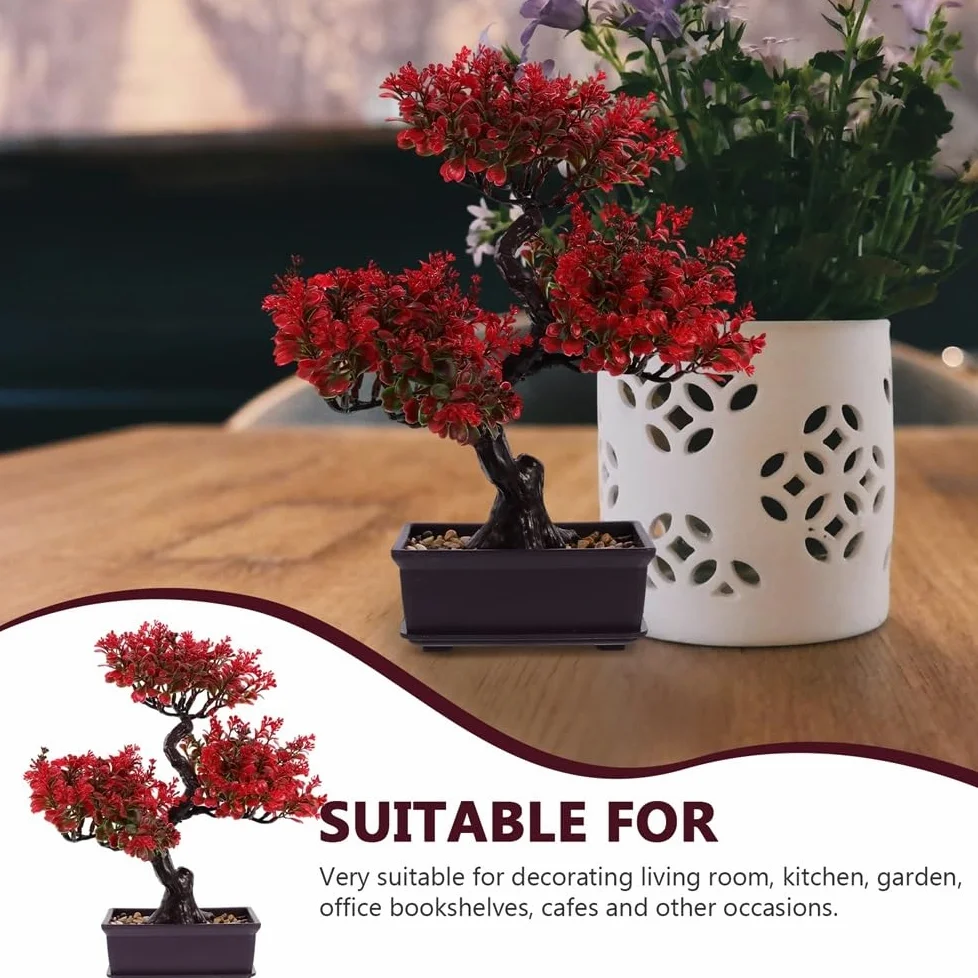 Bonsaï Artificiel Plantes artificielles en Pot, bonsaï Artificiel, Fausses Plantes, Simulation d'arbre, décoration de Table de Jardin d'invités Décoration de bonsaï(Yellow)