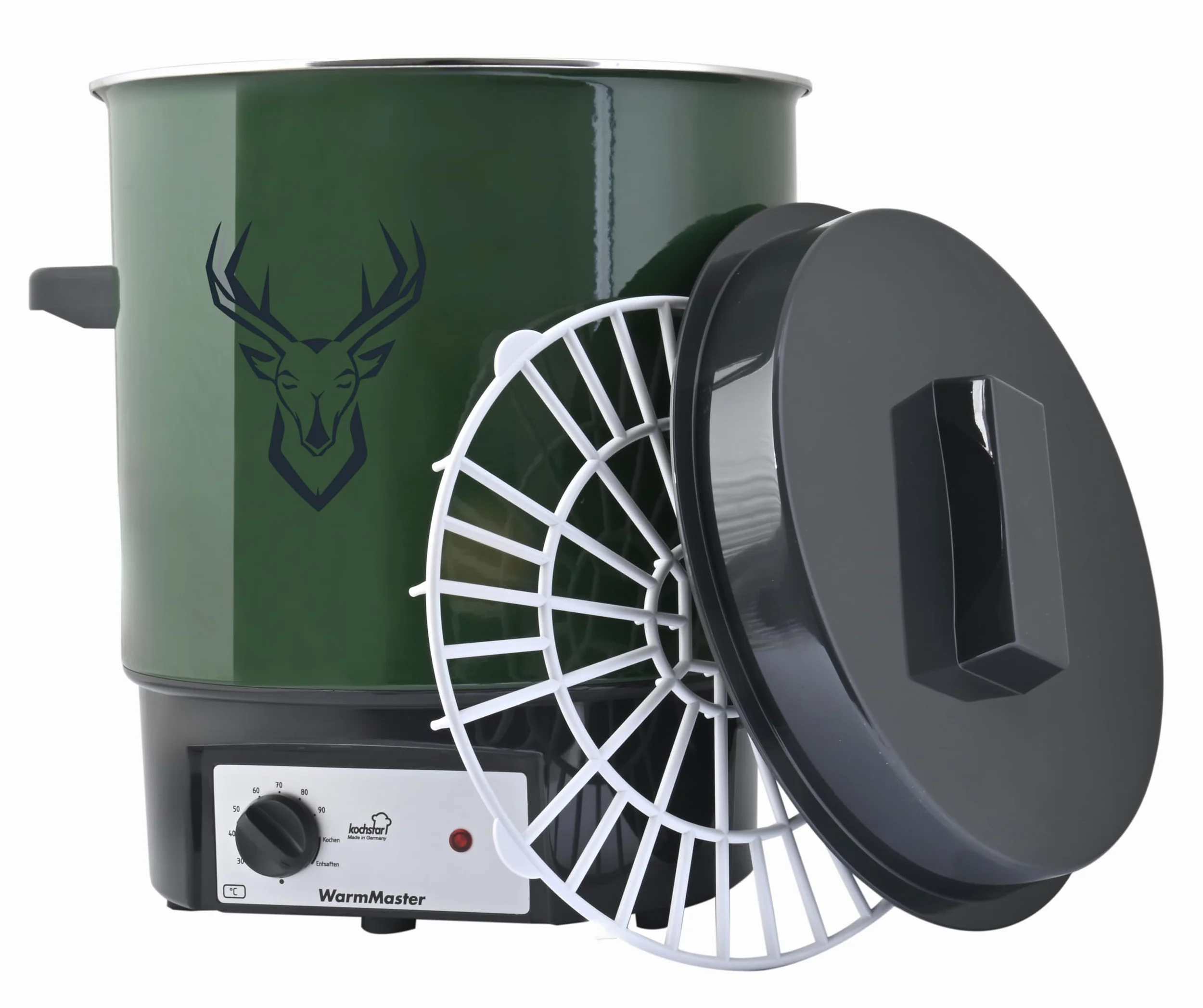 KOCHSTAR K99125035, Stérilisateur de bocaux électrique, Thermostat, 27 litres, Acier Emaillé, Décor Cerf