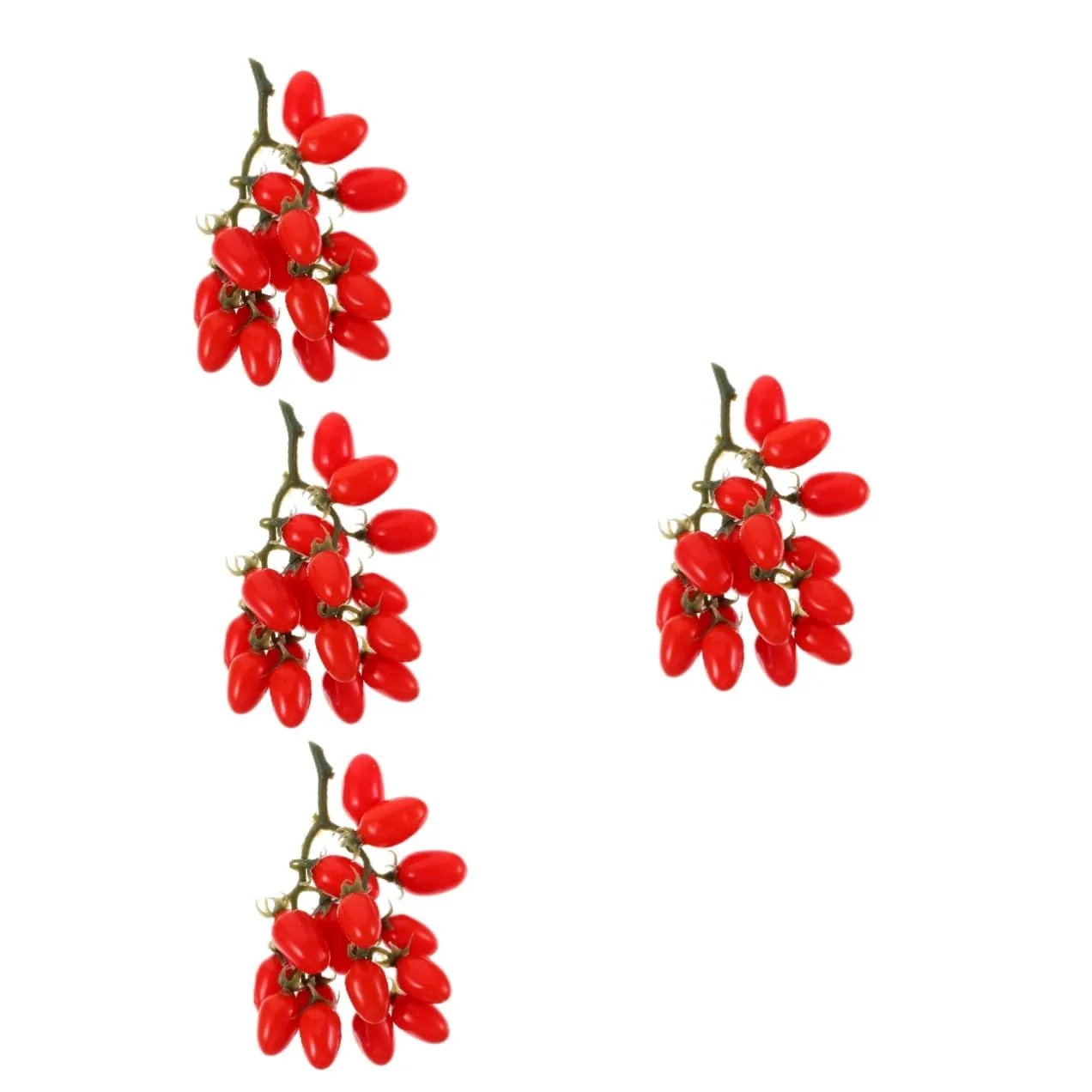 Gatuida 4 Pièces Accessoires de tomates Cerises Tomate Artificielle Accessoire Photo de Fruits décoration Cuisine Patisserie tomates Cerises simulées pour la décoration Fruits réeux