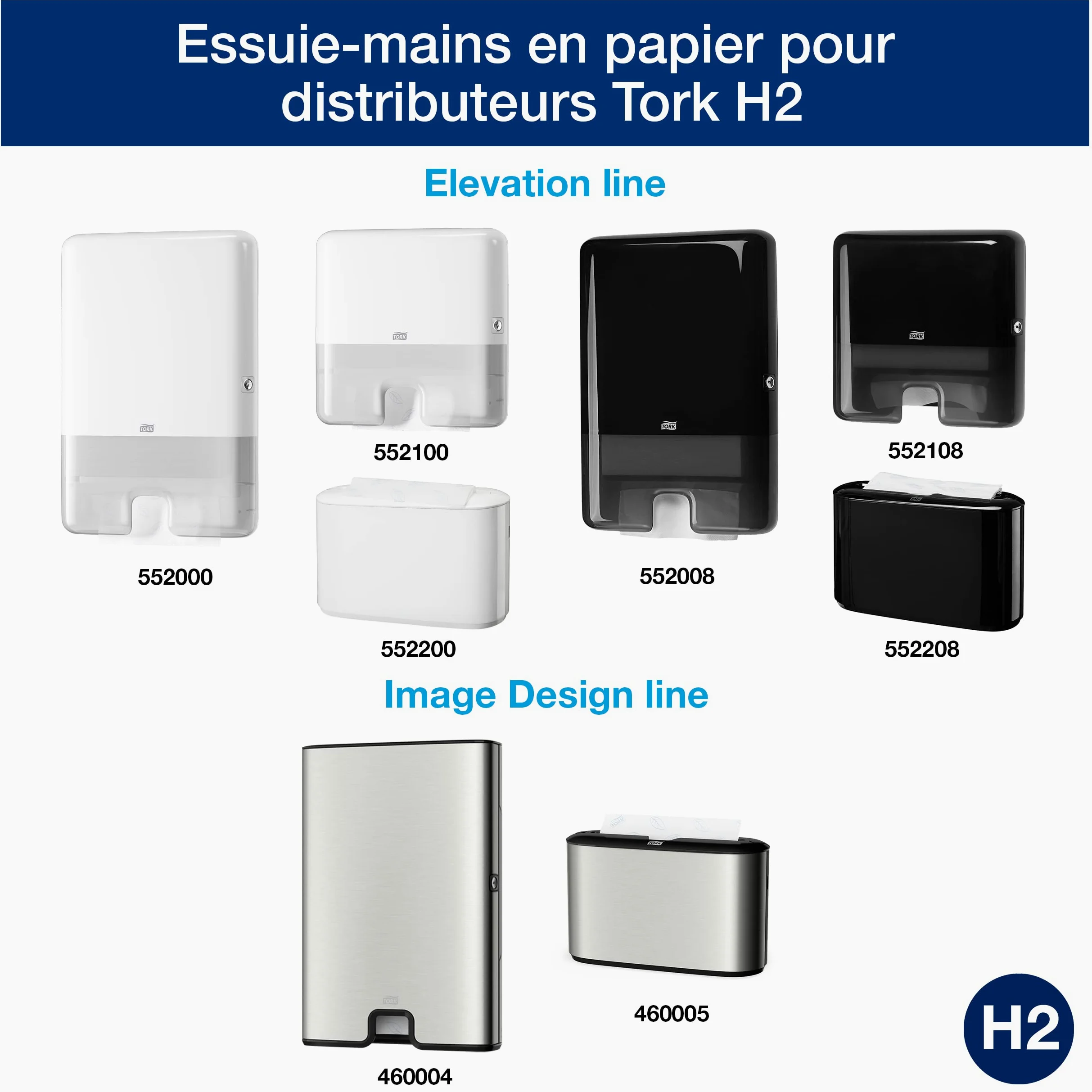 Tork Xpress Essuie-mains interfoliés - 150388 - Papiers d'essuyage pliés en Z, bleus, qualité Universal pour Distributeur H2 - Essuie-mains en papier, origine traçable, 2 plis - 20 x 237 feuilles