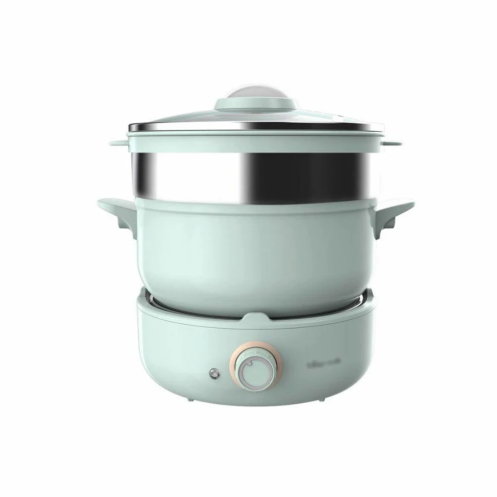 Marmite électrique Multi-Fonction Vapeur marmite électrique dortoir étudiant marmite électrique cuisinière Fendue ménage Petit Wok électrique (Size : 242mmx212mmx65mm)