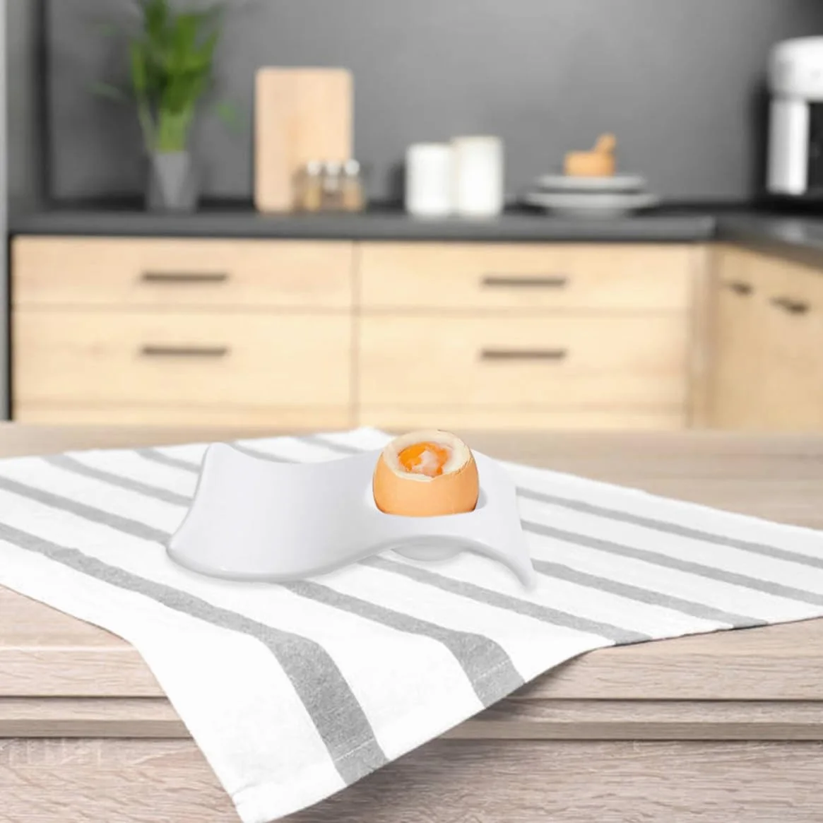 ibasenice Support à Œufs et Conservation des Œufs en Céramique 6 Pièces Blanc Coquetiers Élégants et Modernes Faciles à Nettoyer pour Petit-déjeuner