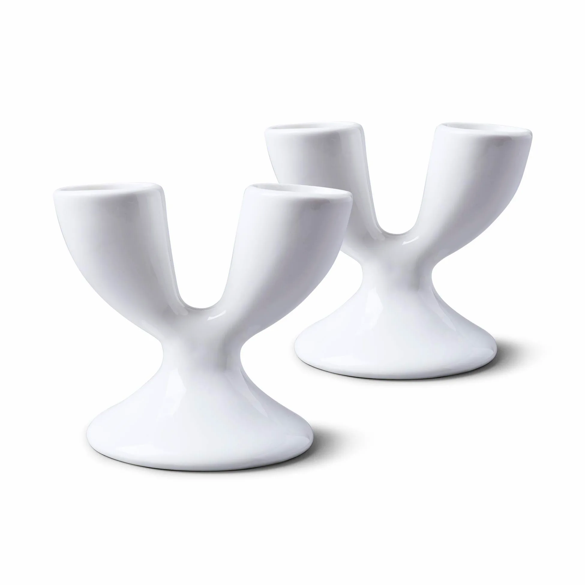 WM Bartleet & Sons 1750 Lot de 2 coquetiers traditionnels en porcelaine blanche - TSET104
